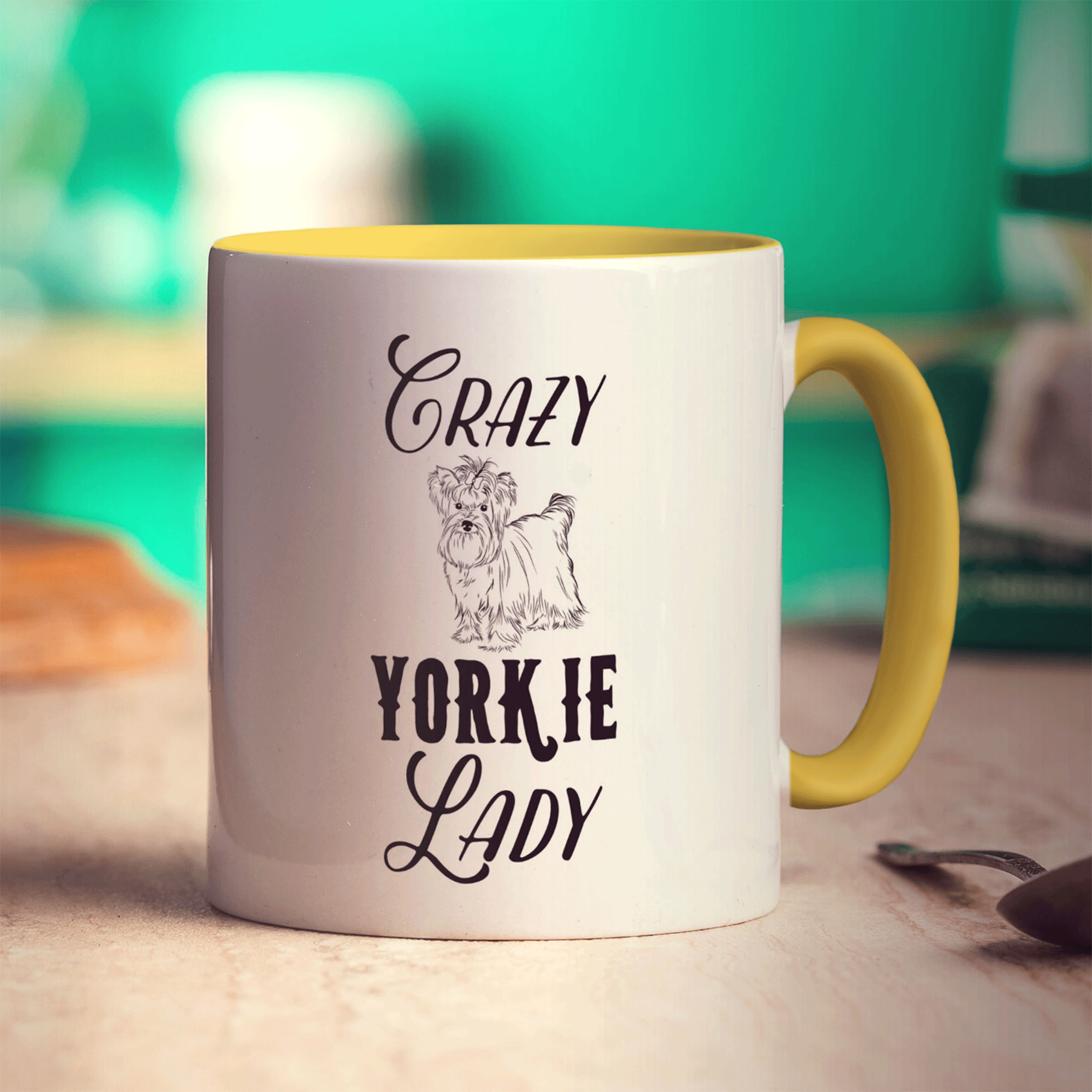 Crazy Yorkie Lady Mug
