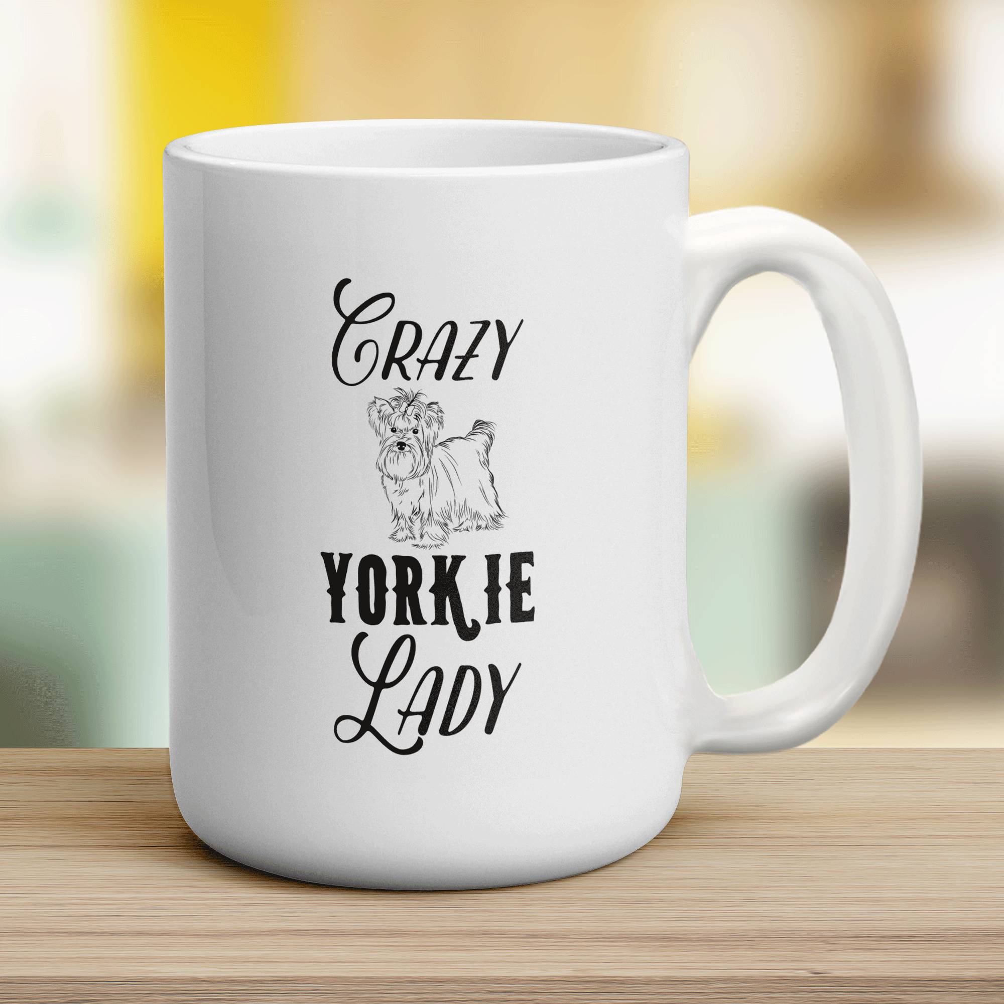 Crazy Yorkie Lady Mug
