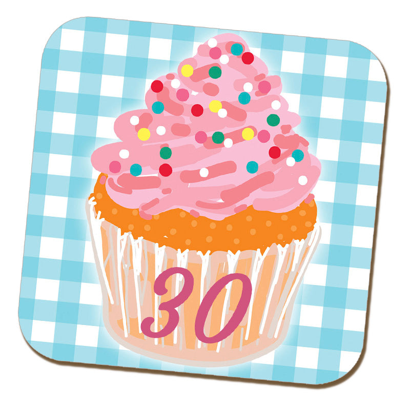 Cupcake Birthday Age Coaster