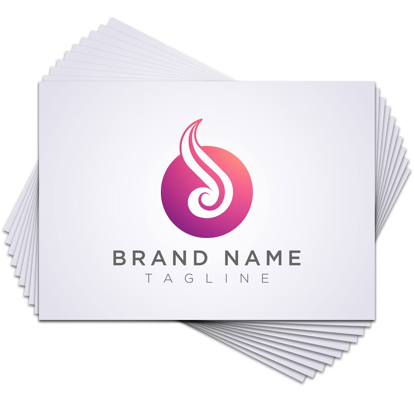 Custom Logo Business Thank You Card - Pack of 10