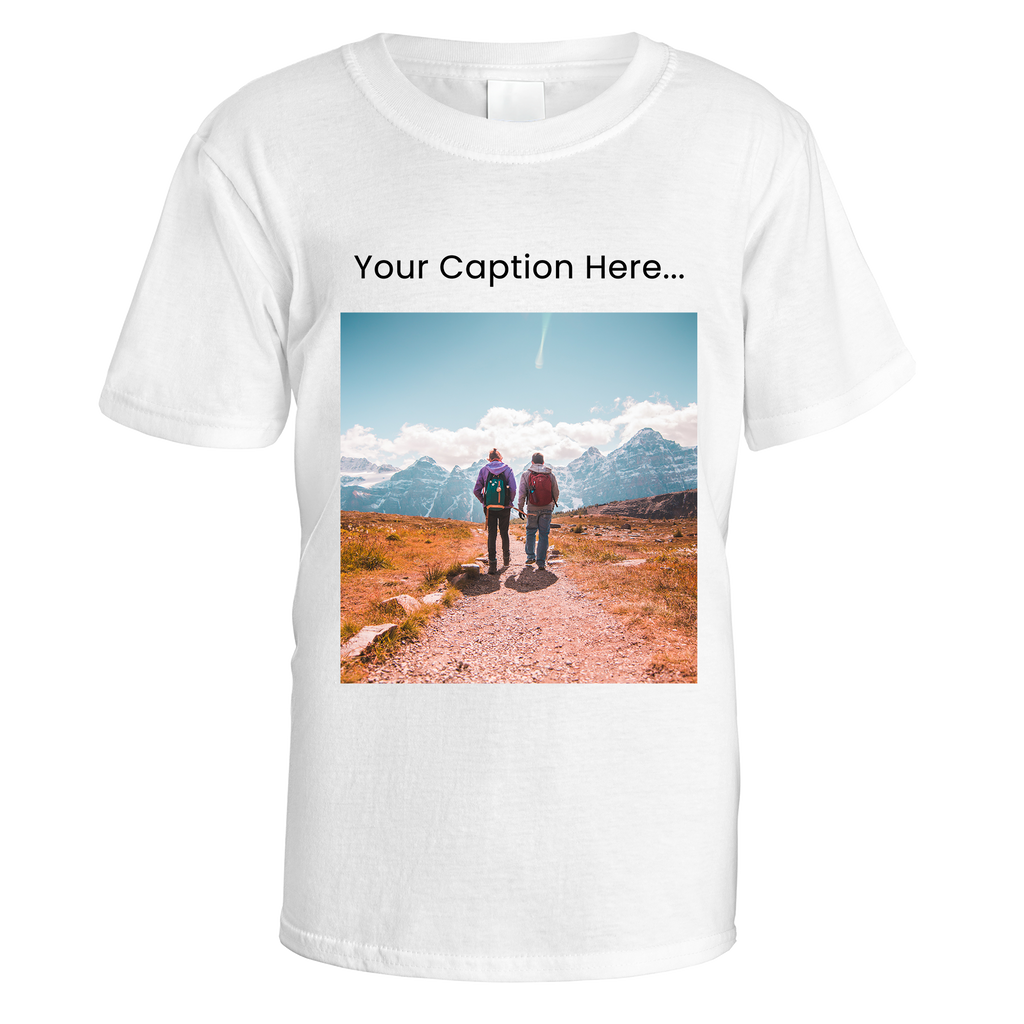 Personalised Photo and Top Caption T-Shirt