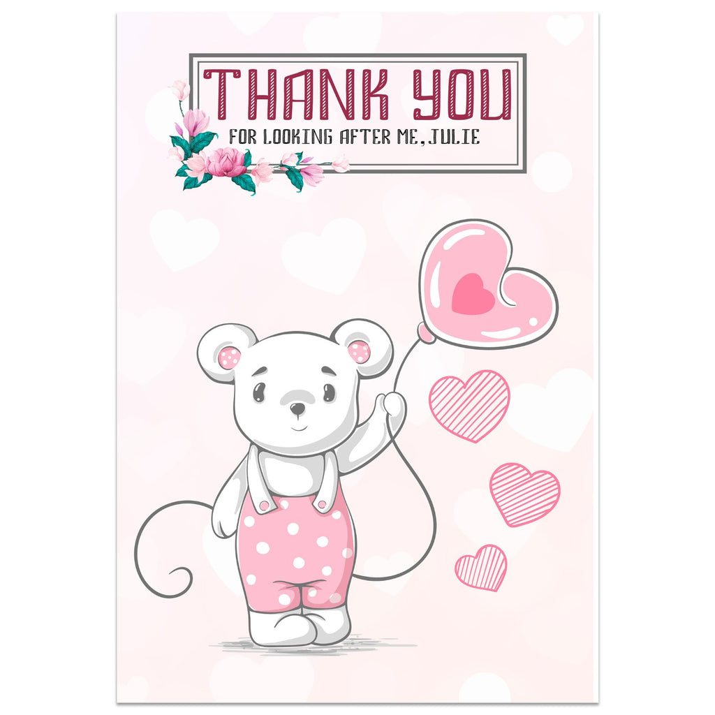 Cute Bear Thank You Card Standing Up