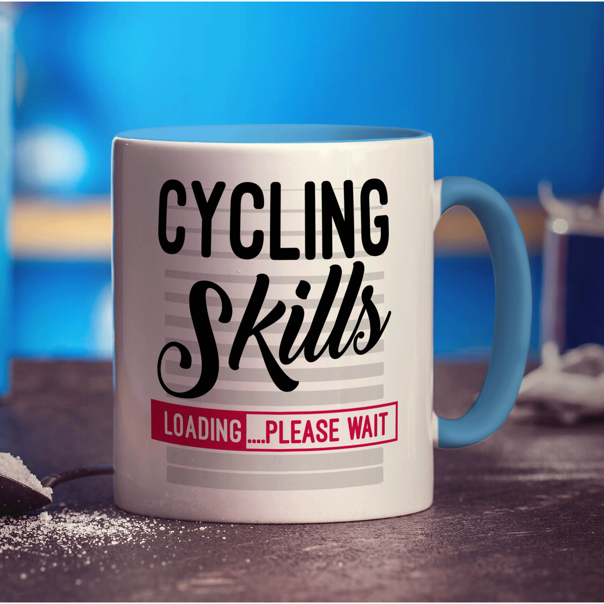 Cycling Skills - Loading Please Wait Mug - Standard 330ml (11oz) / Blue