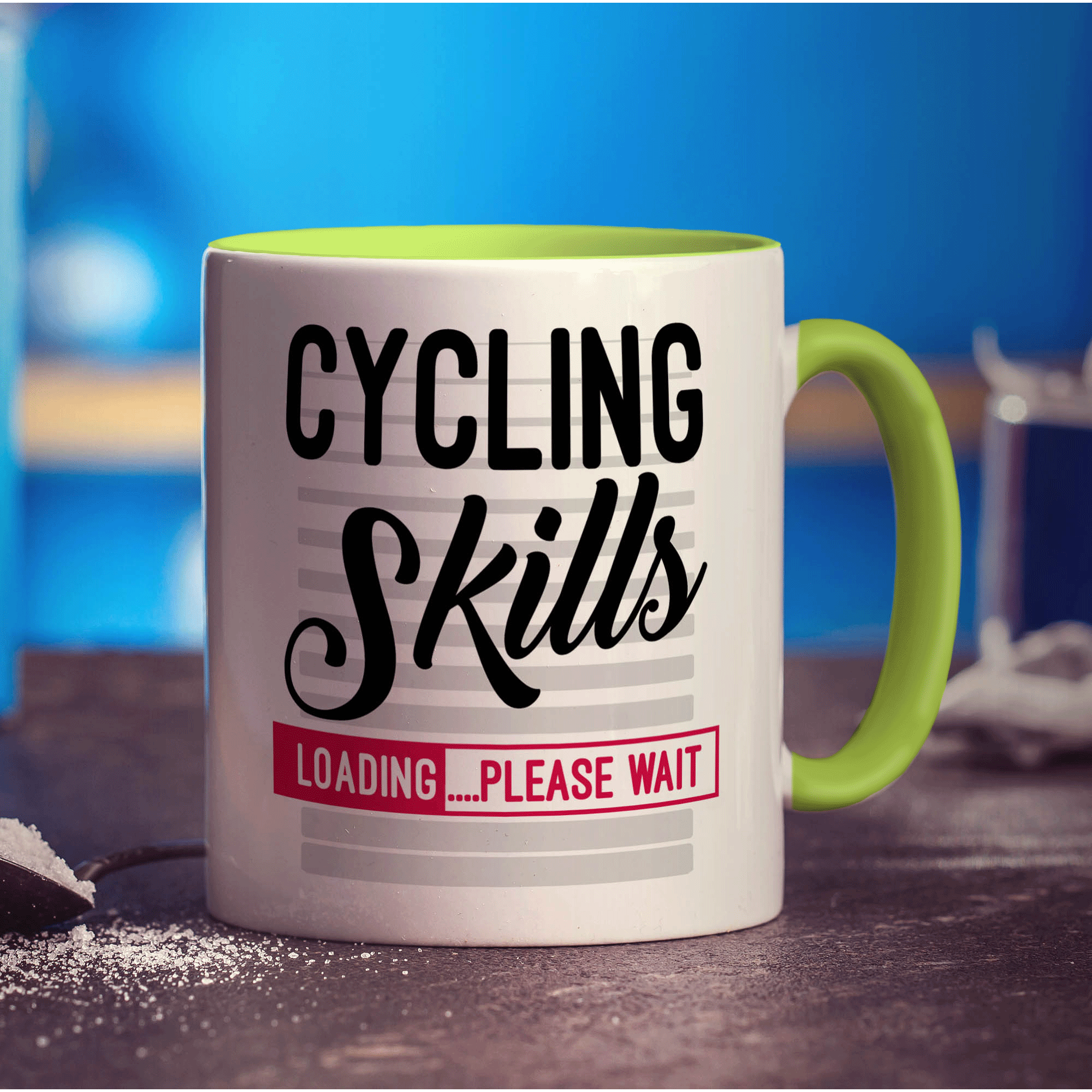 Cycling Skills - Loading Please Wait Mug - Standard 330ml (11oz) / Green
