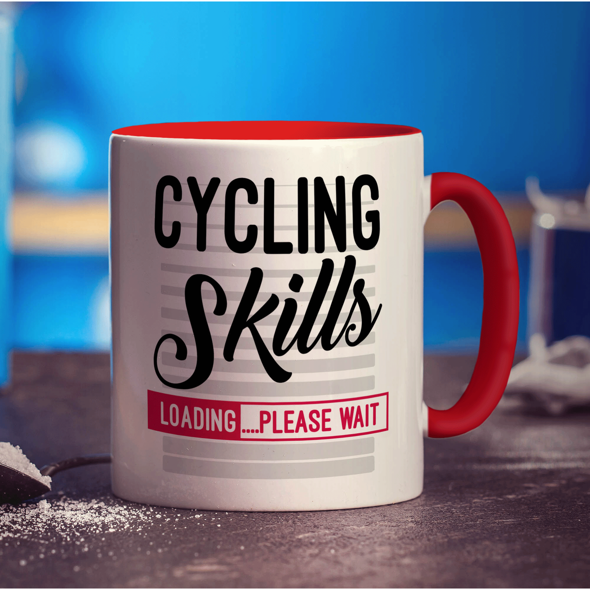 Cycling Skills - Loading Please Wait Mug - Standard 330ml (11oz) / Red