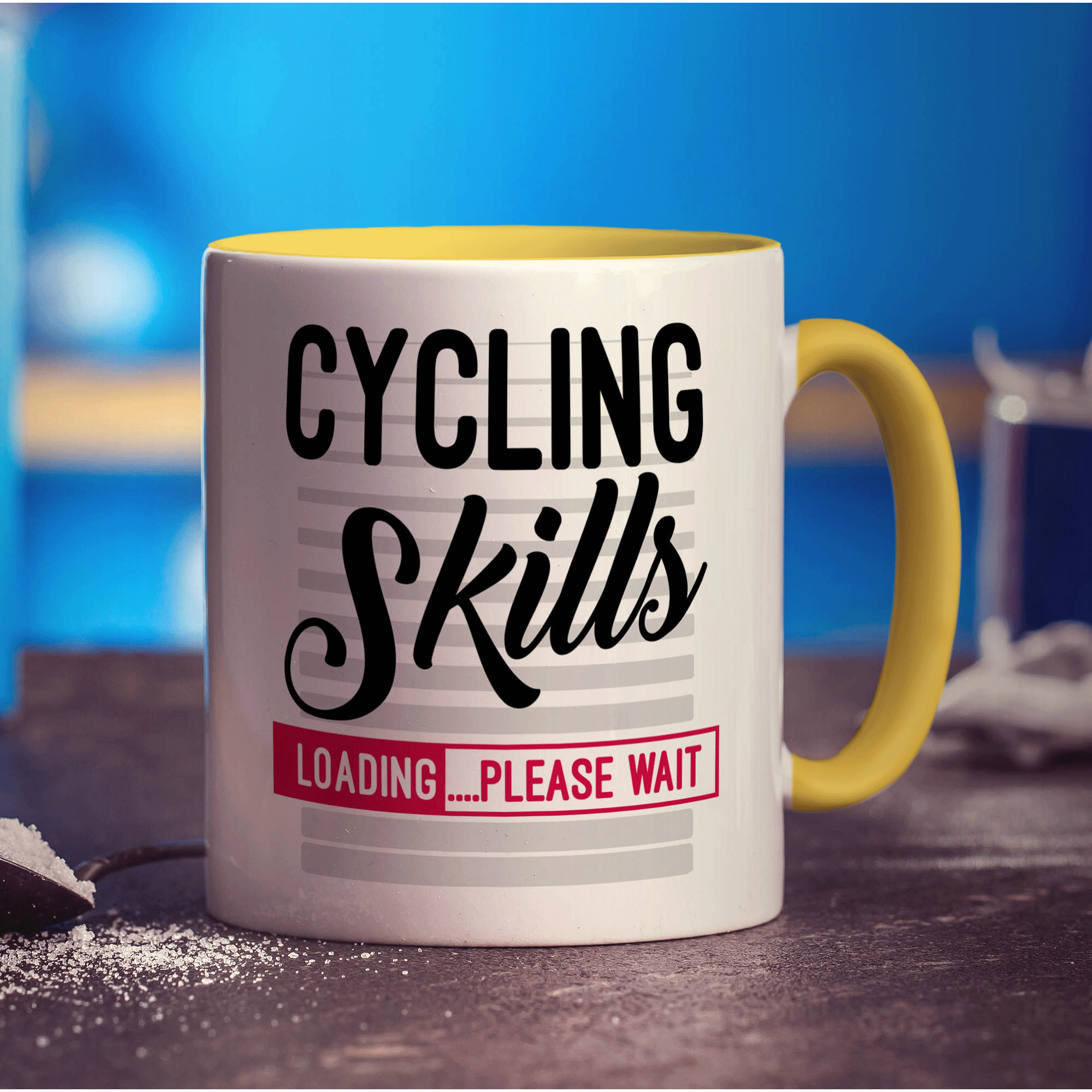 Cycling Skills - Loading Please Wait Mug - Standard 330ml (11oz) / Yellow