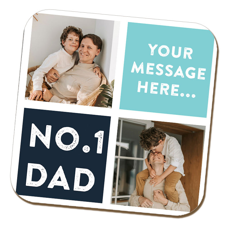 No.1 Dad Collage Coaster