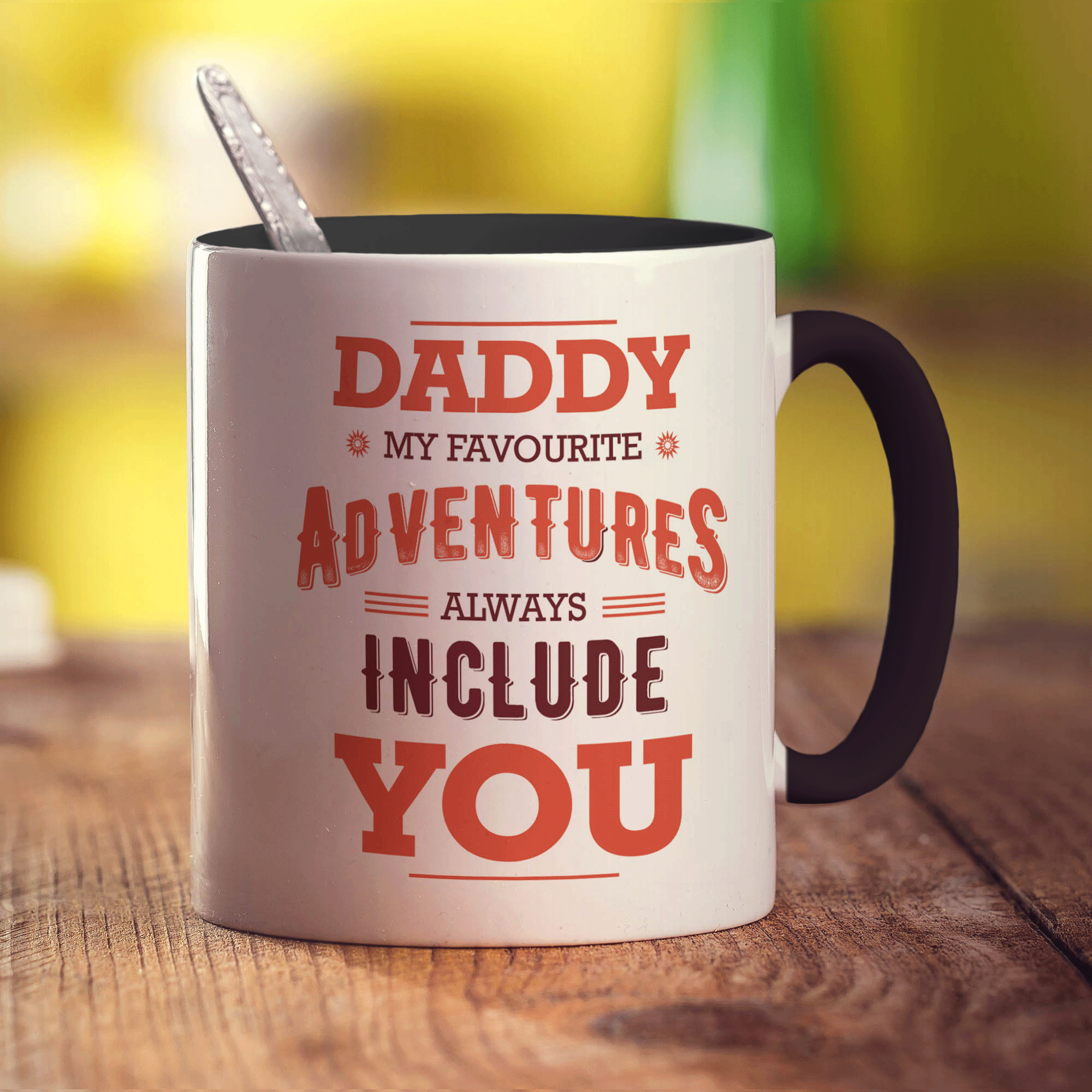 Daddy My Favourite Adventures Always Include You Mug - Standard 330ml (11oz) / Black