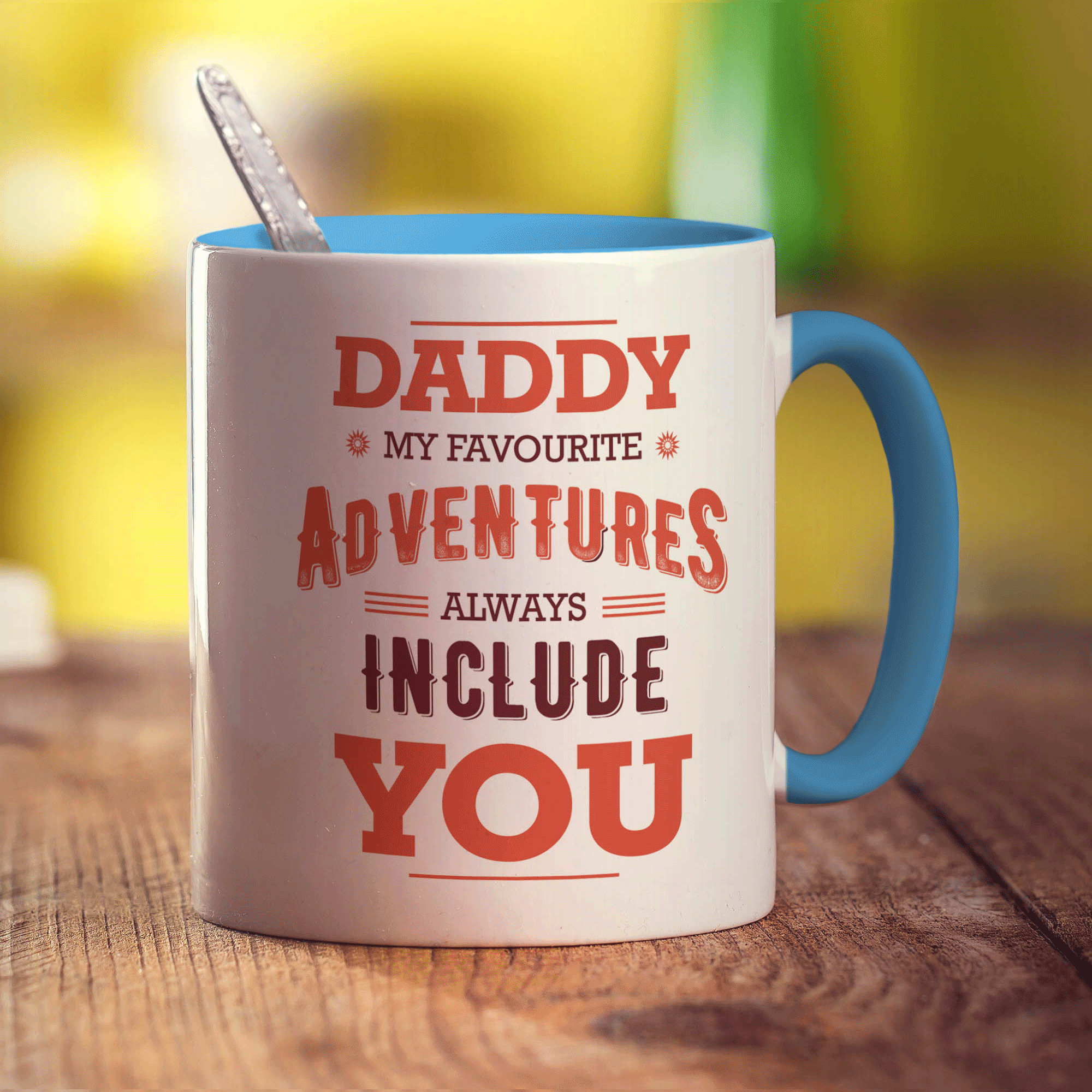 Daddy My Favourite Adventures Always Include You Mug - Standard 330ml (11oz) / Blue