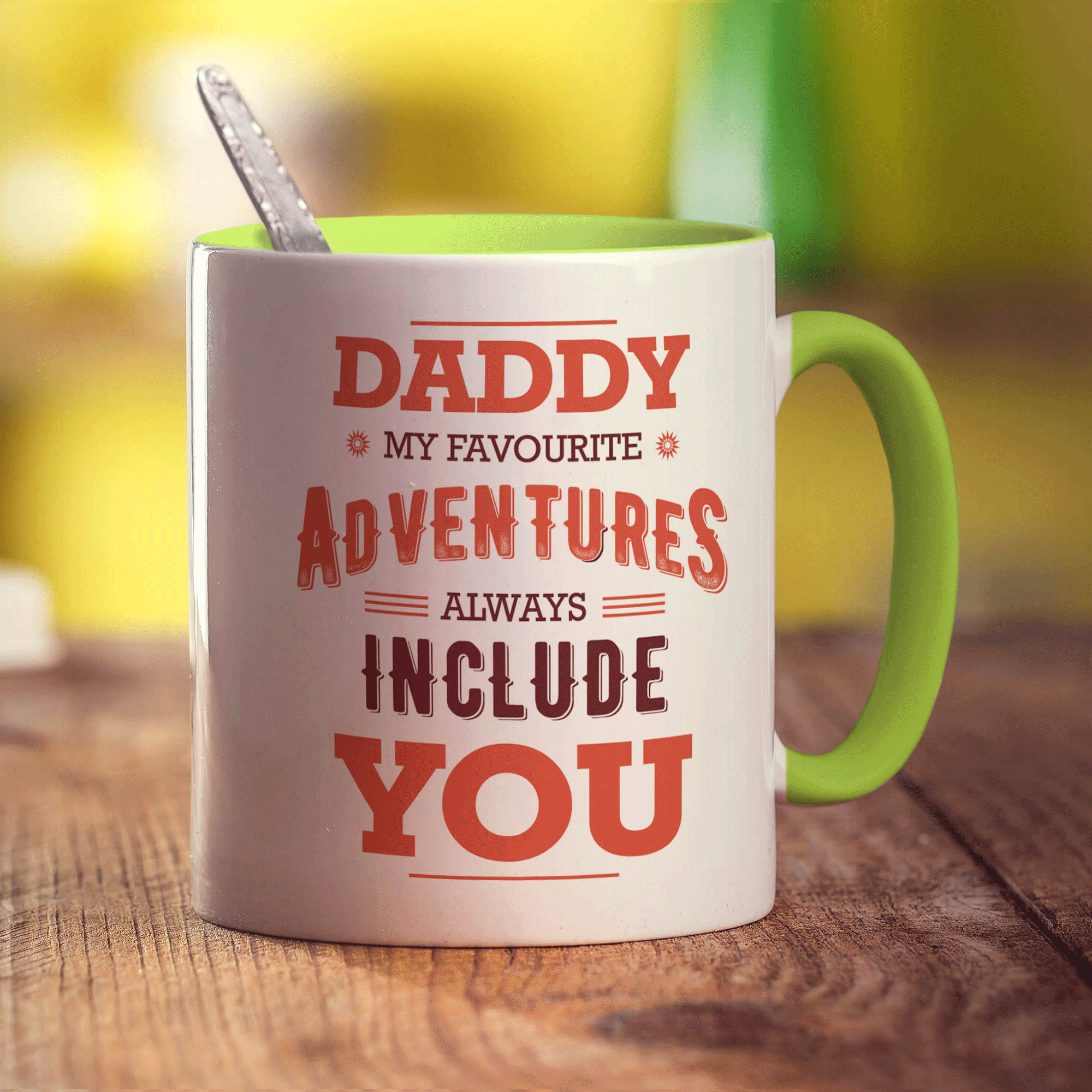 Daddy My Favourite Adventures Always Include You Mug - Standard 330ml (11oz) / Green