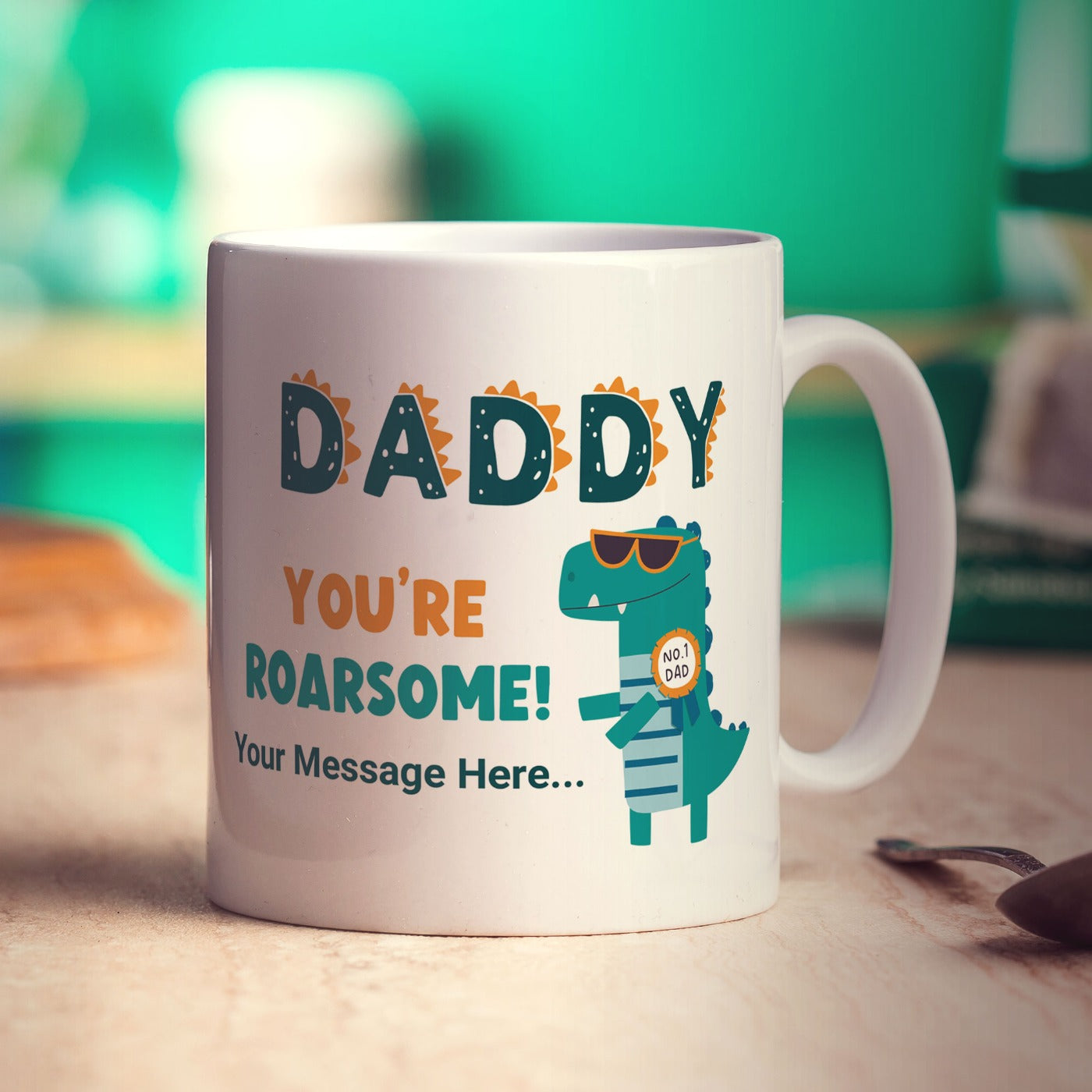 Daddy You're Roarsome Photo and Message Mug