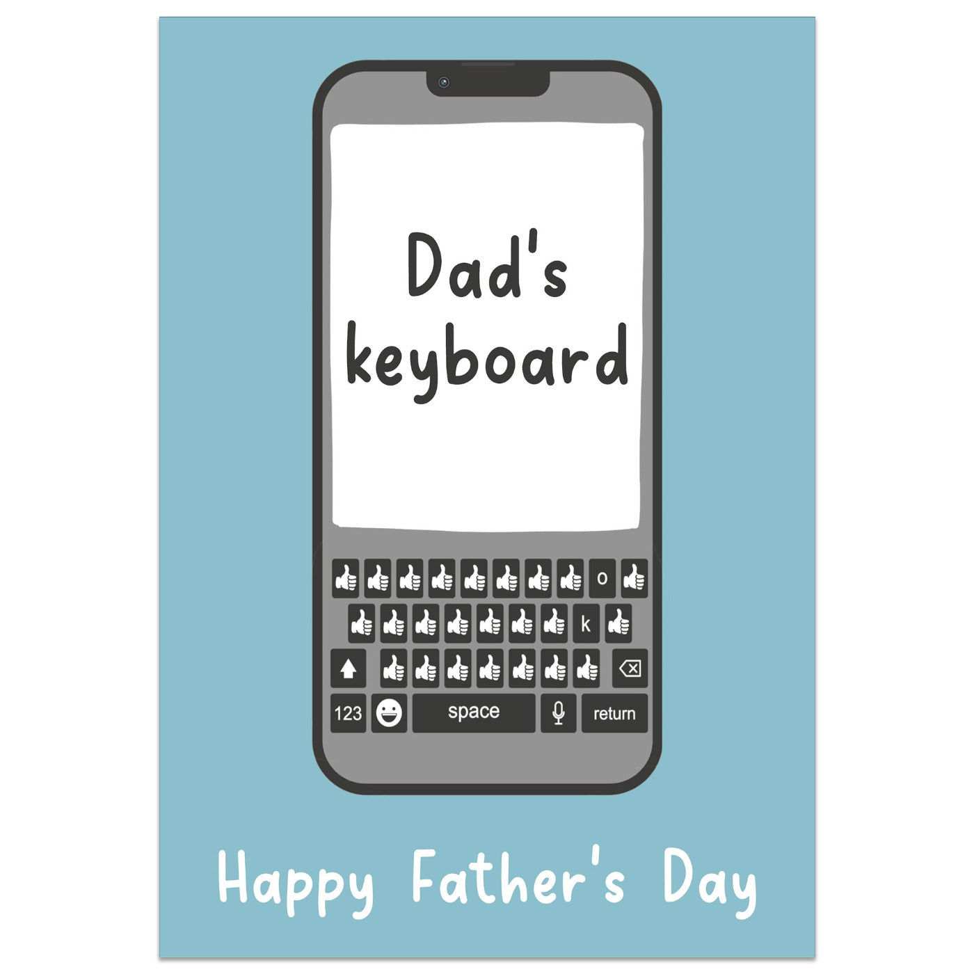 Dad's Keyboard Father's Day Card