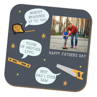 Dad's Tools Father's Day Photo Coaster