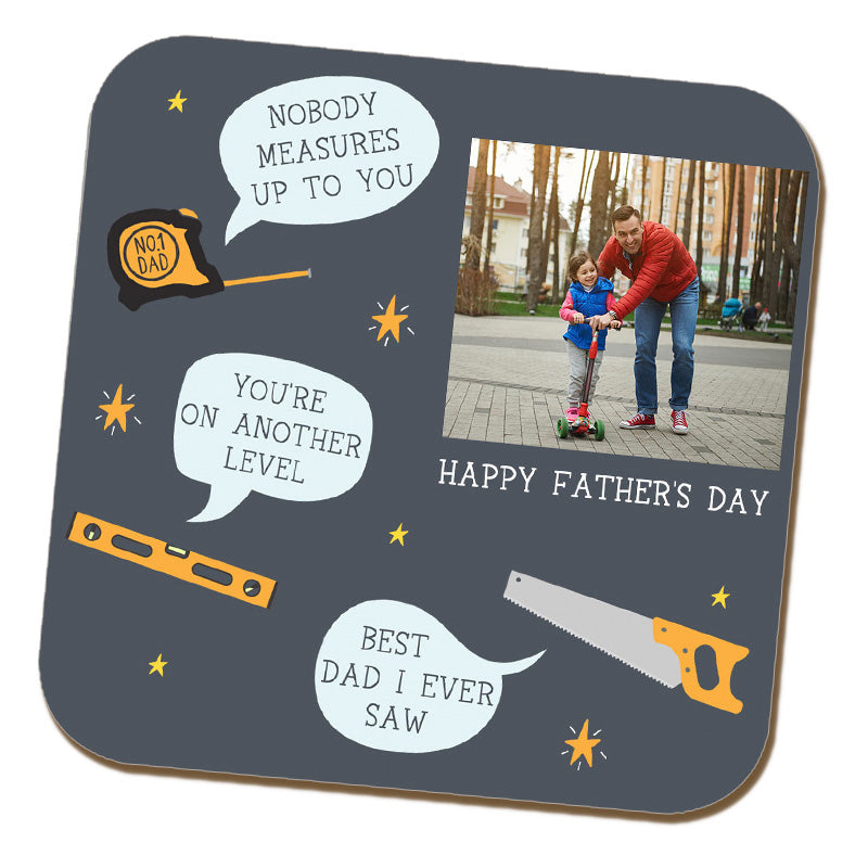 Dad's Tools Father's Day Photo Coaster