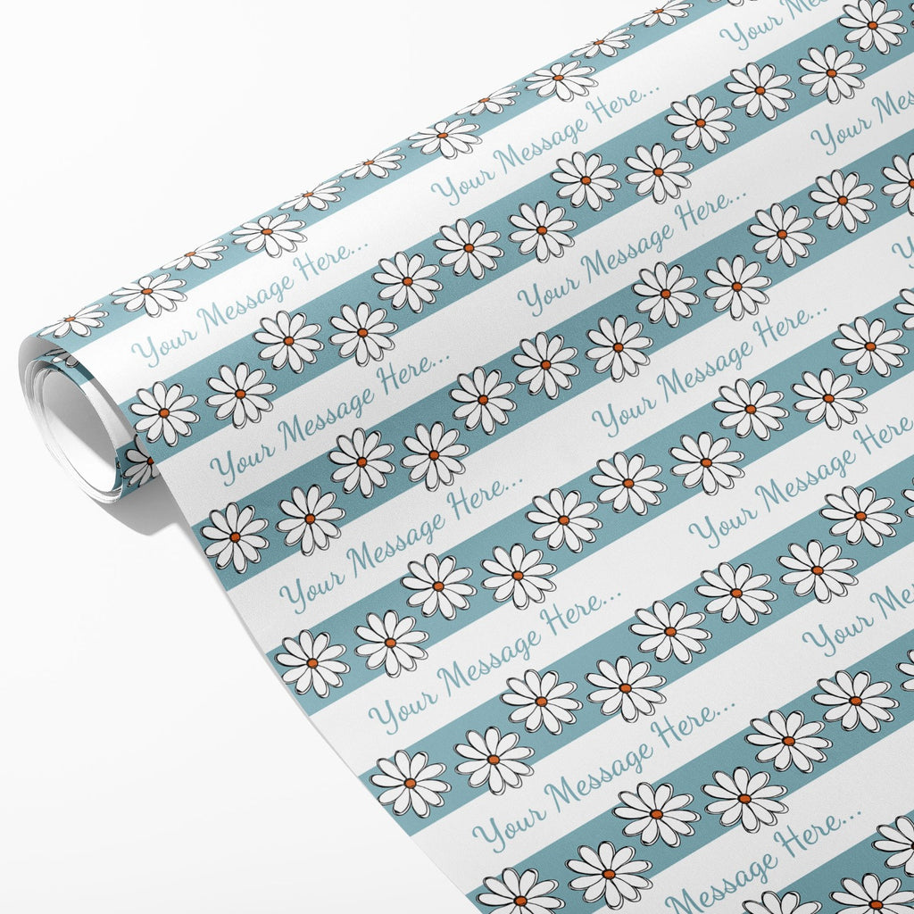 Daisy Birthday Message Wrapping Paper