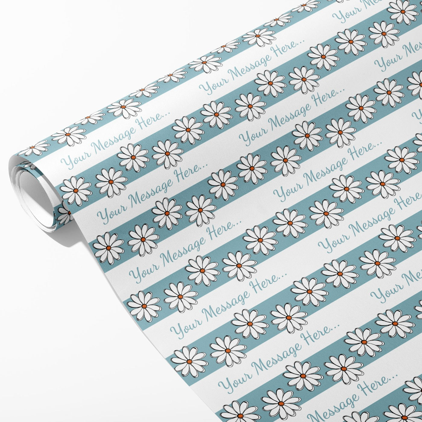 Daisy Birthday Message Wrapping Paper