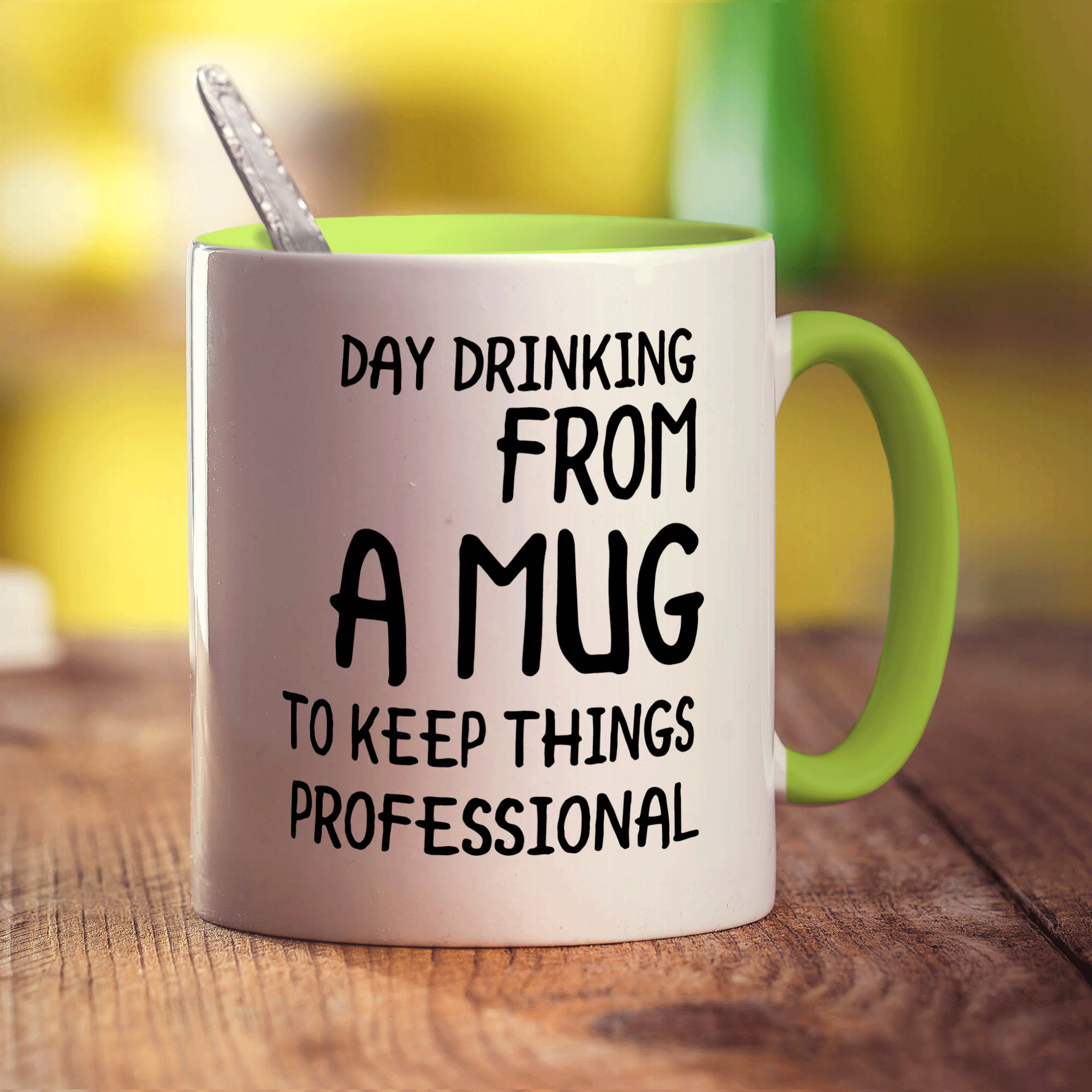 Day Drinking From a Mug to Keep Things Professional Mug - Standard 330ml (11oz) / Green