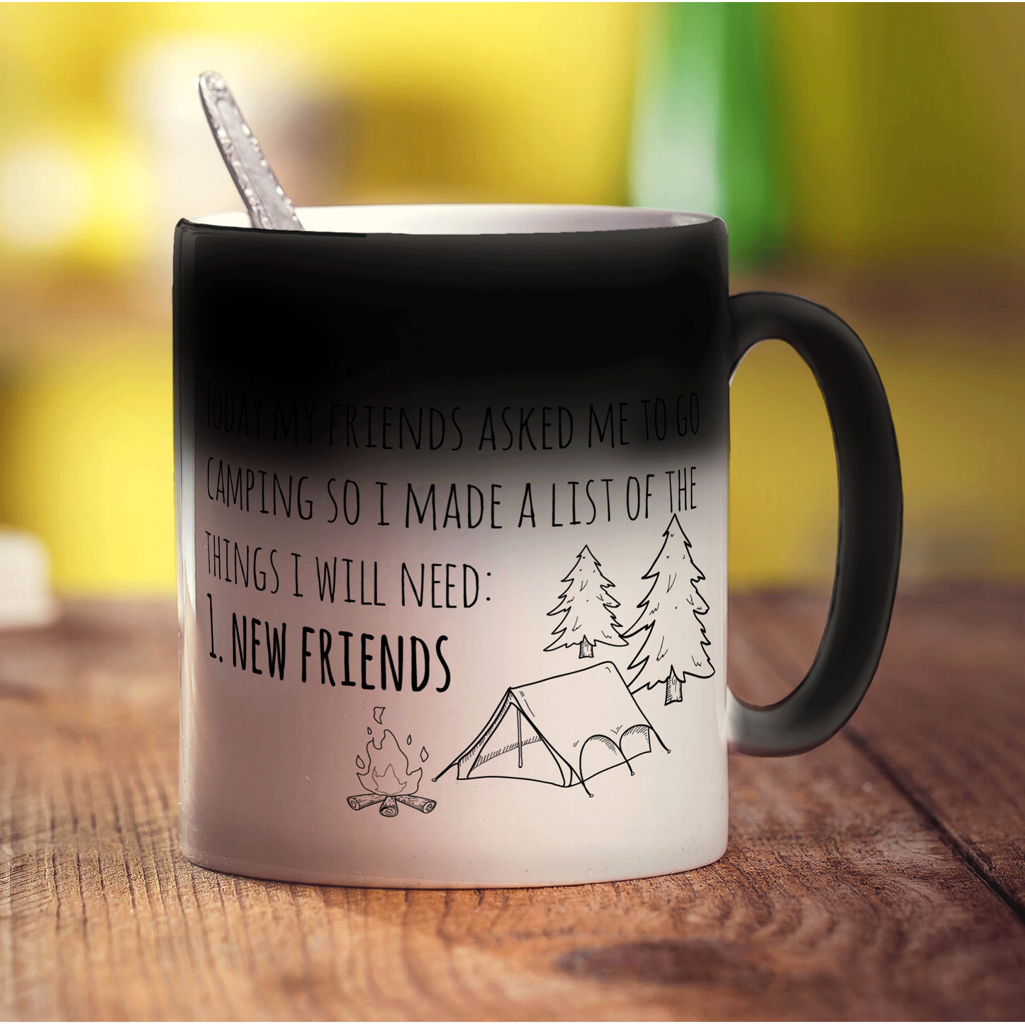 Dear Diary, Today My Friends Asked Me to go Camping Mug - Standard 330ml (11oz) / Magic Mug