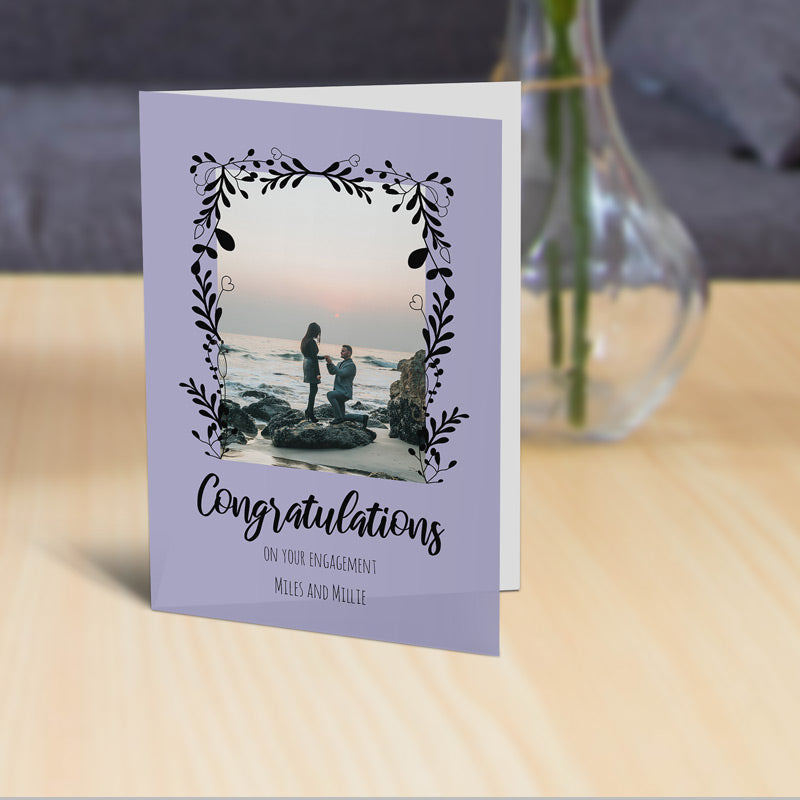 decorative-engagement-card-standing-up