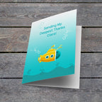 Personalised Deepest Thanks Thank You Card Lying Down