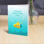 Personalised Deepest Thanks Thank You Card Standing Up