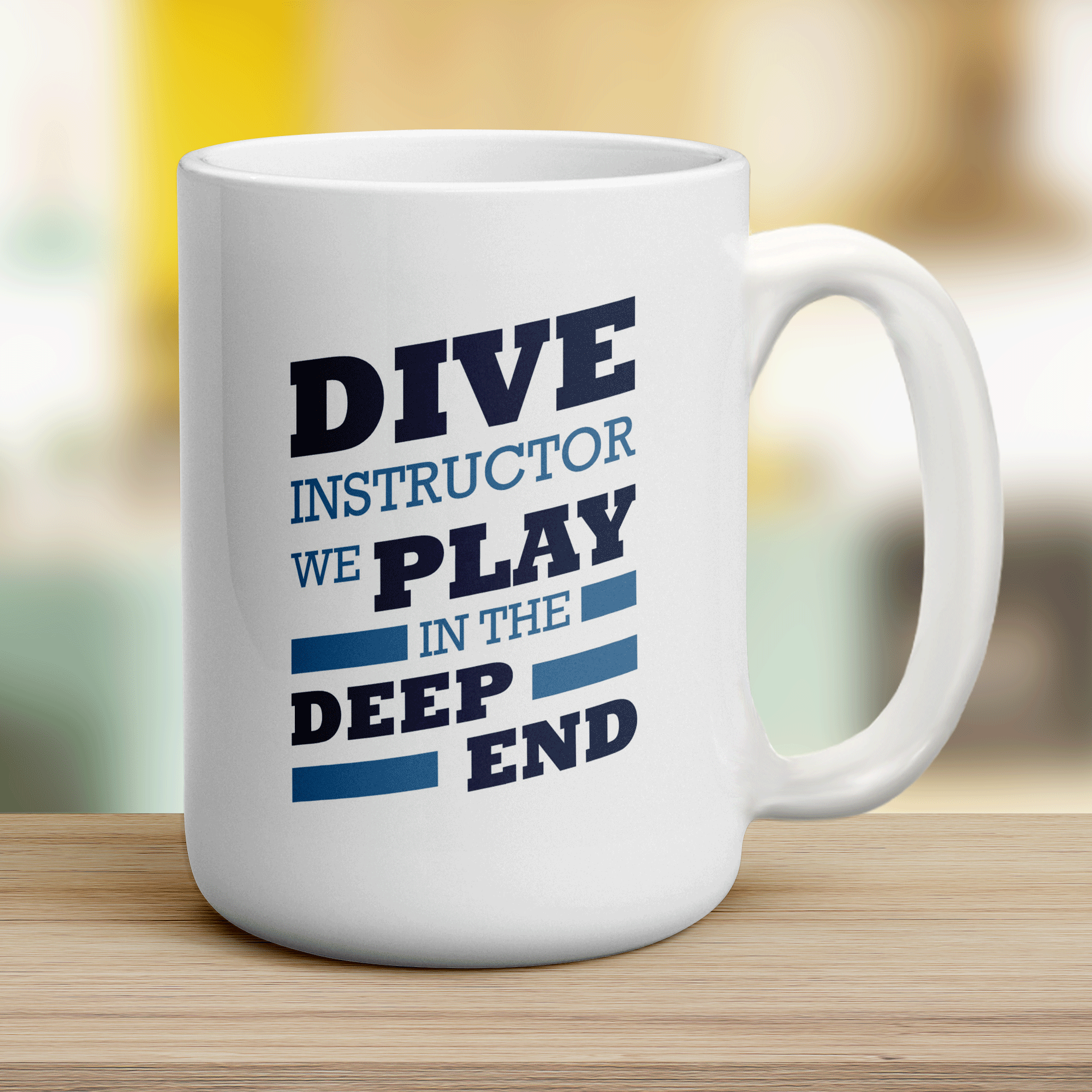 Dive Instructor, We Play in the Deep End Mug - Jumbo 440ml (15oz) / White