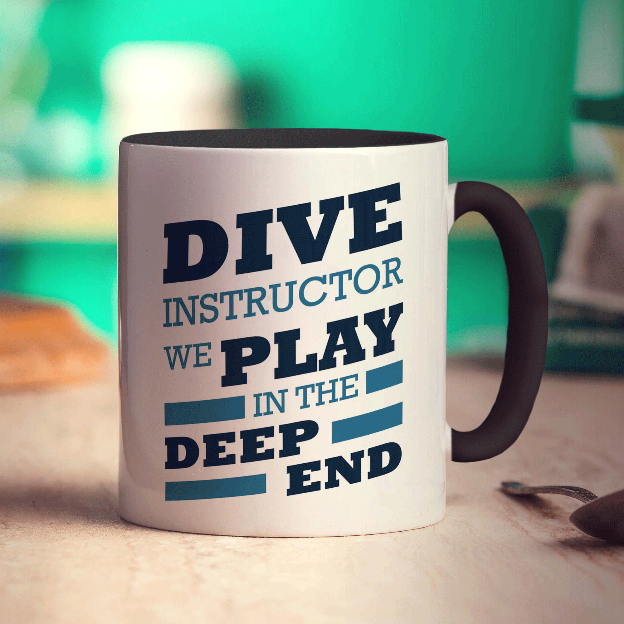 Dive Instructor, We Play in the Deep End Mug - Standard 330ml (11oz) / Black