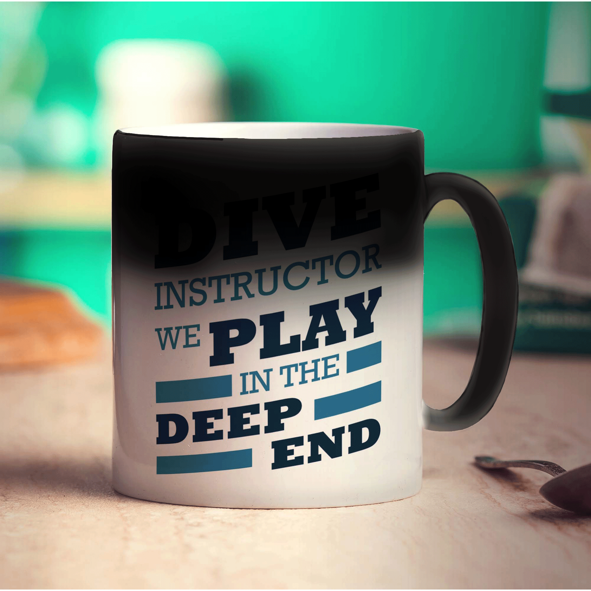 Dive Instructor, We Play in the Deep End Mug - Standard 330ml (11oz) / Magic Mug