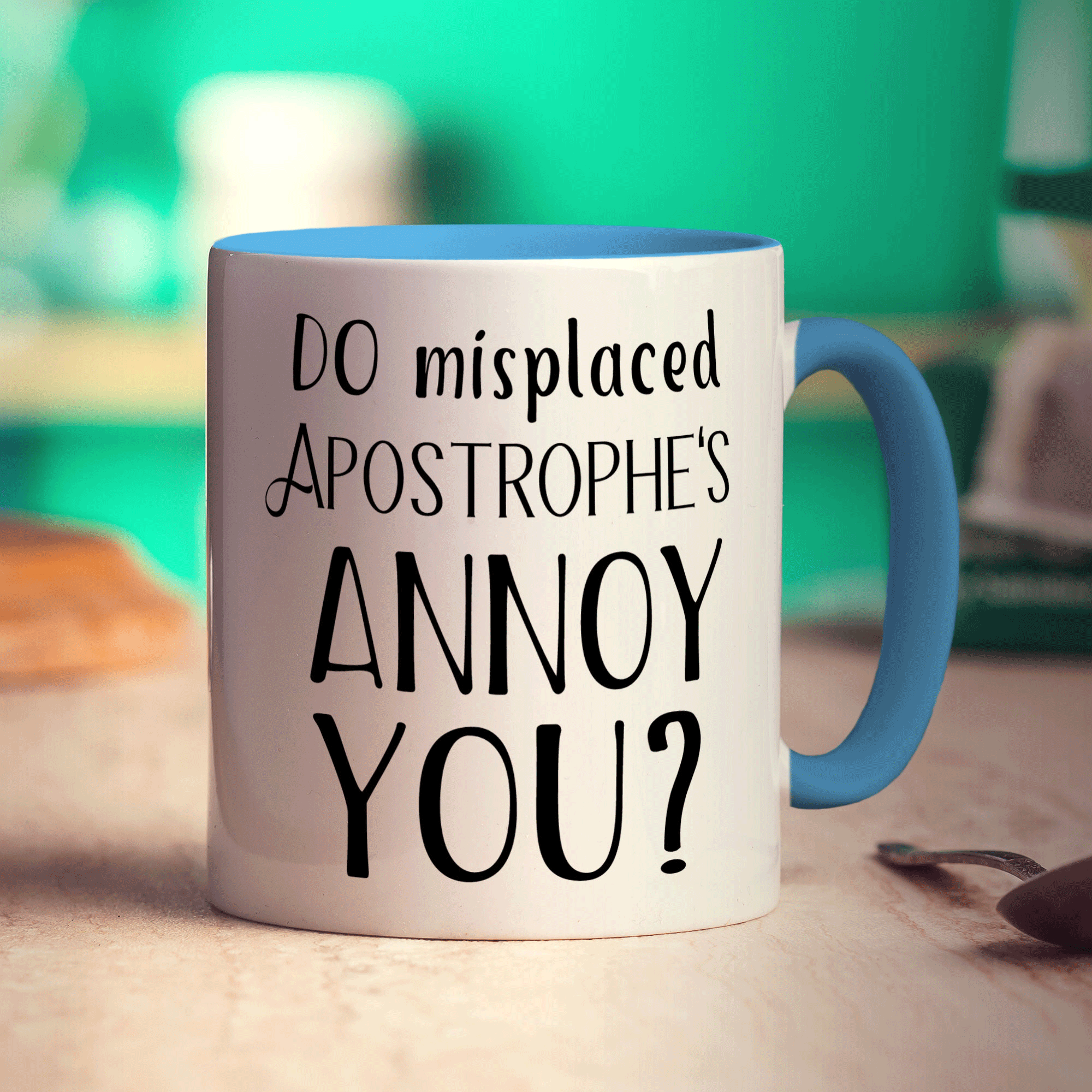 Do Misplaced Apostrophe's Annoy You? Mug - Standard 330ml (11oz) / Blue