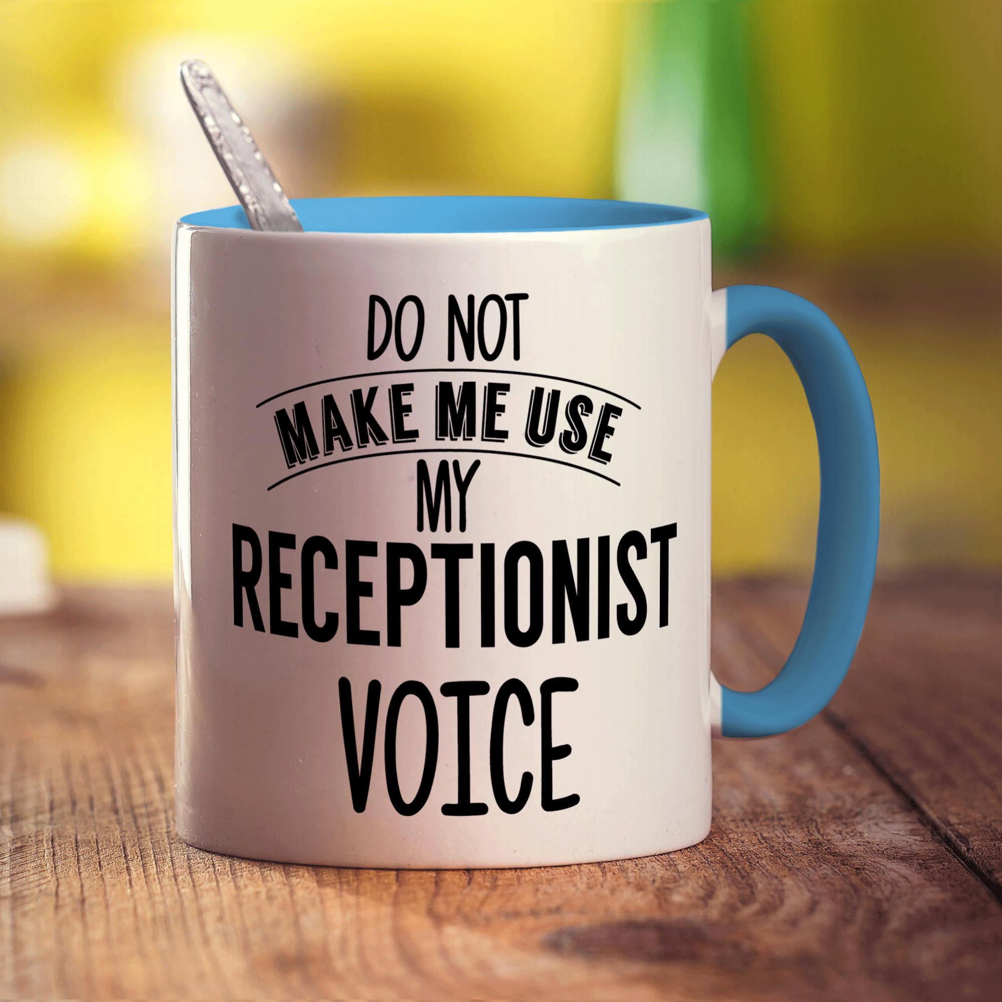 Do Not Make Me Use My Receptionist Voice Mug - Standard 330ml (11oz) / Blue