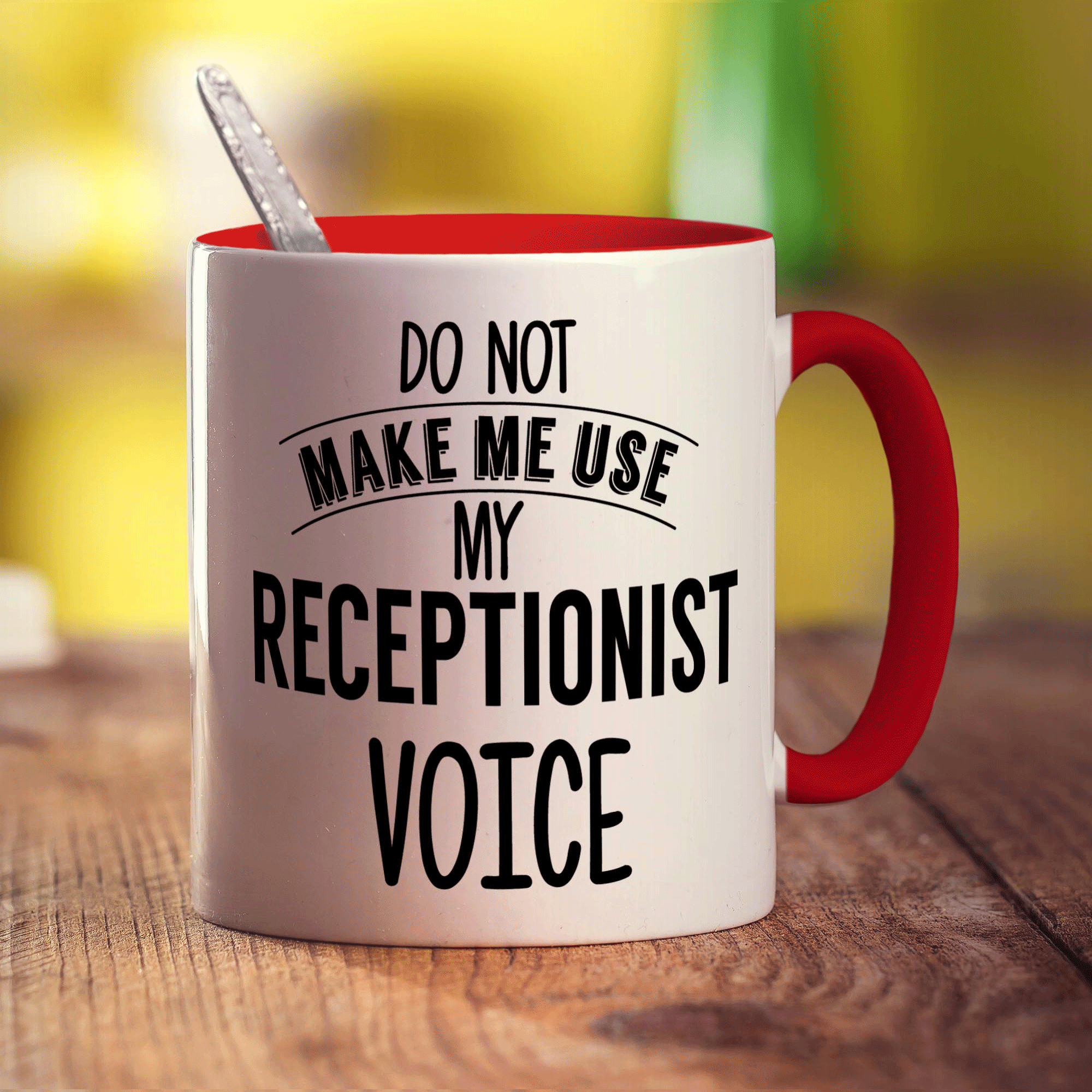 Do Not Make Me Use My Receptionist Voice Mug - Standard 330ml (11oz) / Red