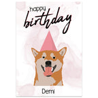 Happy Birthday Dog Card Standing Up
