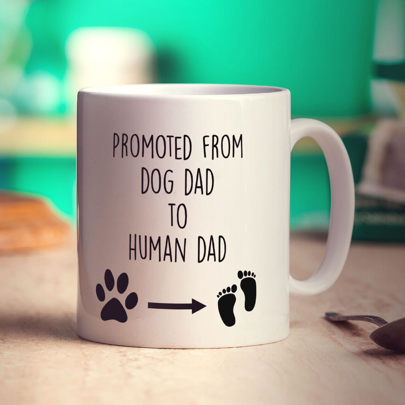 Dog Dad to Human Dad Mug