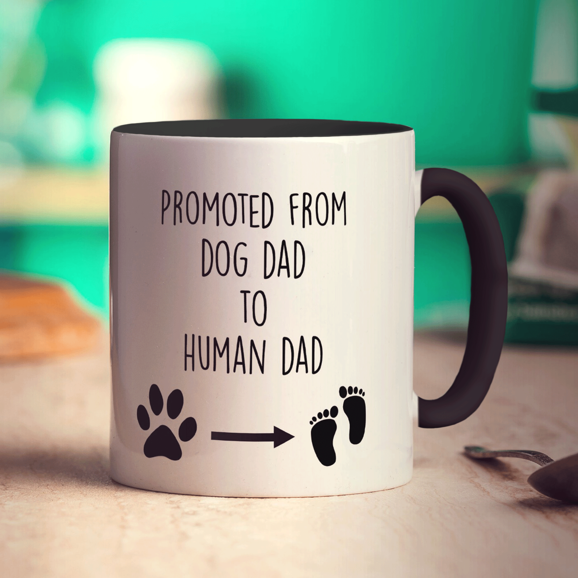 Dog Dad to Human Dad Mug