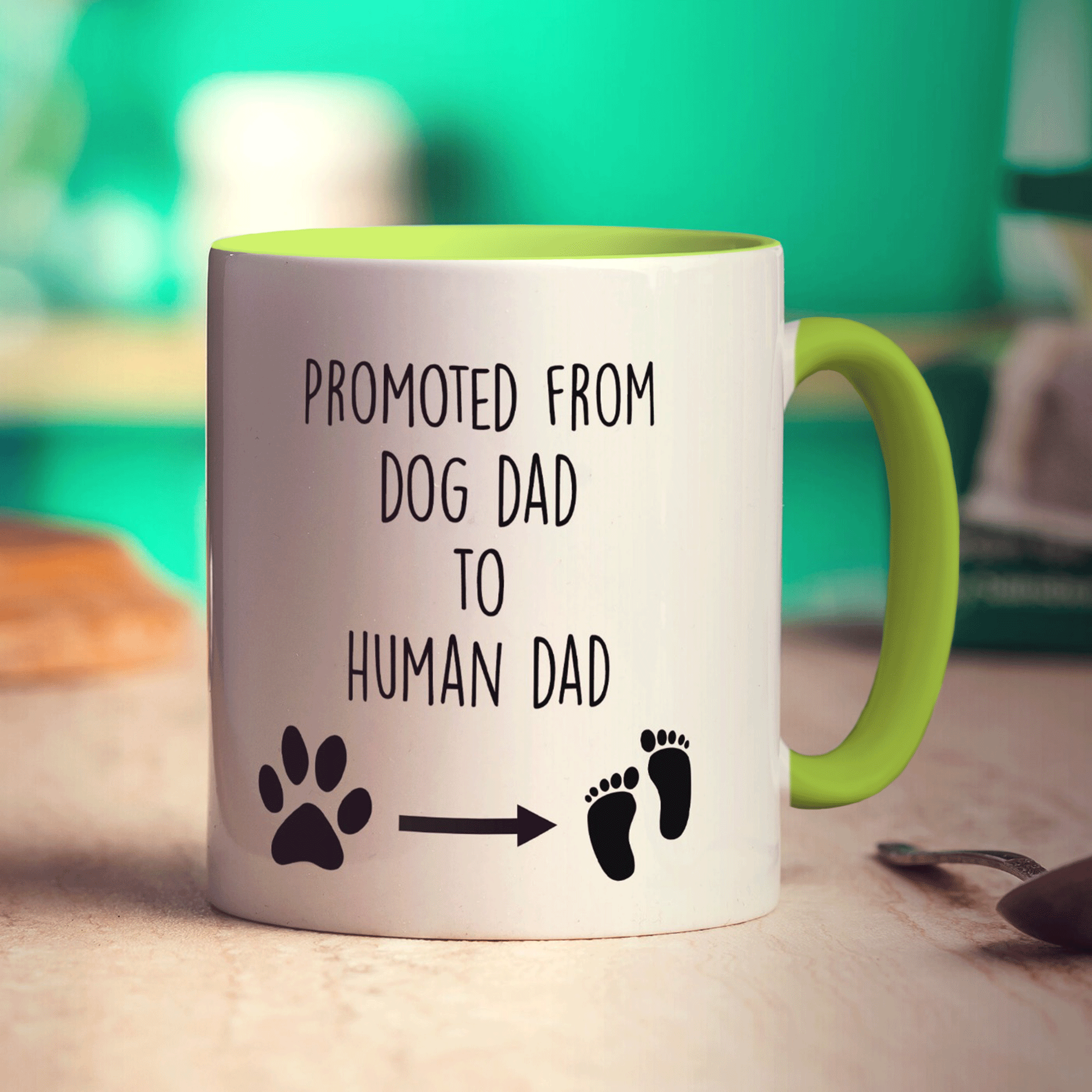Dog Dad to Human Dad Mug