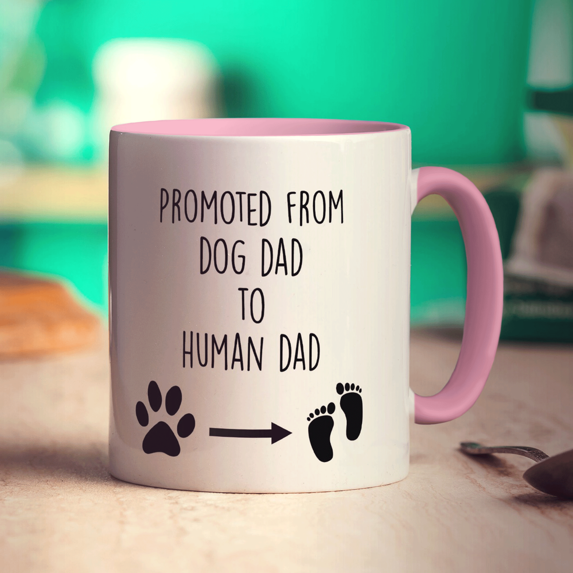 Dog Dad to Human Dad Mug