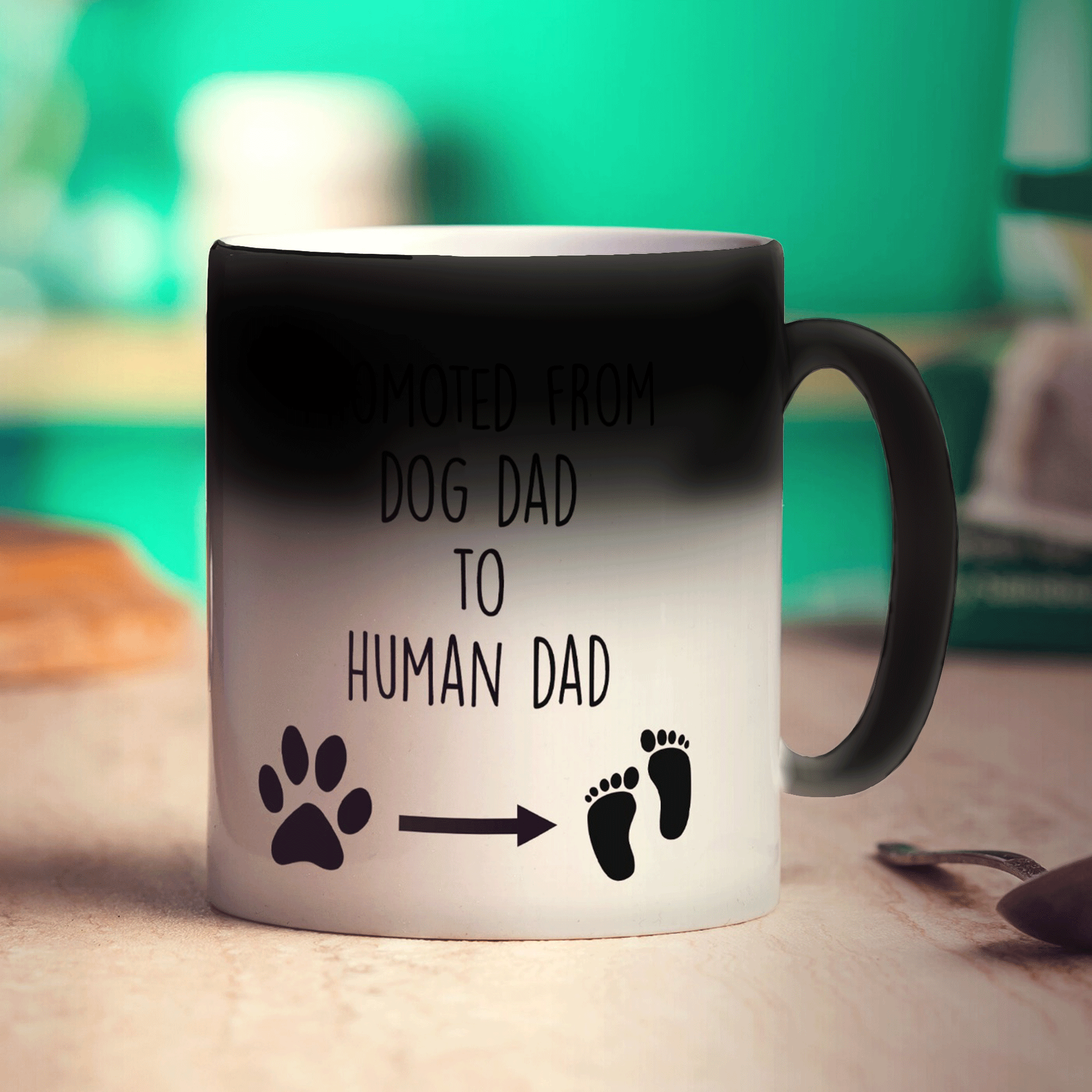 Dog Dad to Human Dad Mug