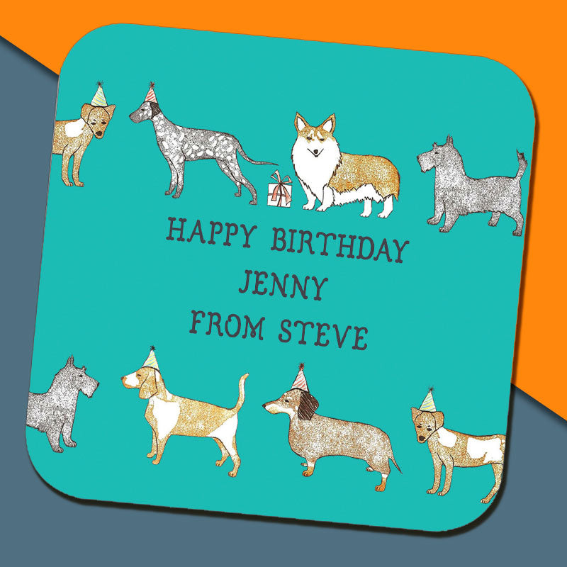 Dog Message Coaster by Hannah Mansfield