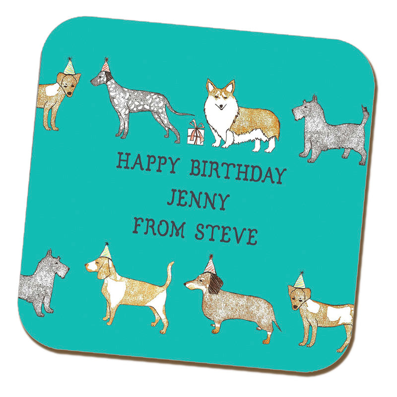 Dog Message Coaster by Hannah Mansfield