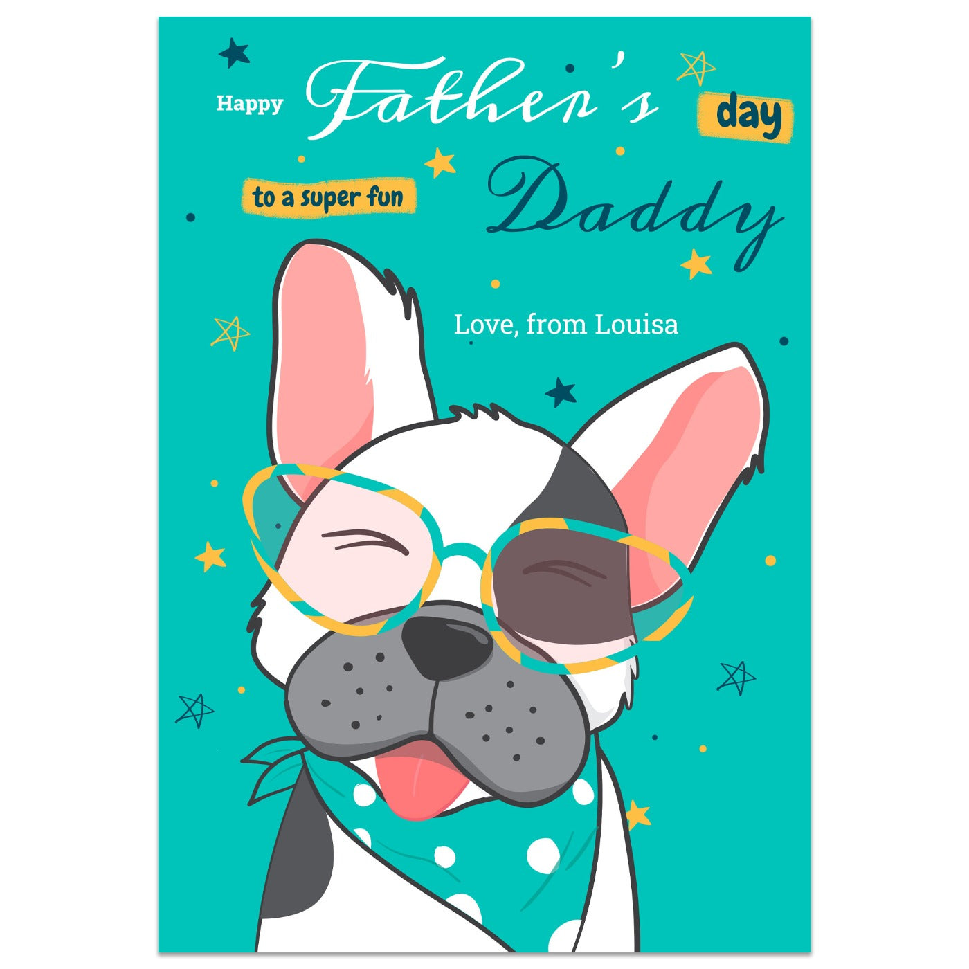 Dog Personalised Father's Day Card Standing Up