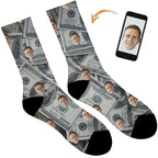 Bank Note Personalised Socks $100 Bill