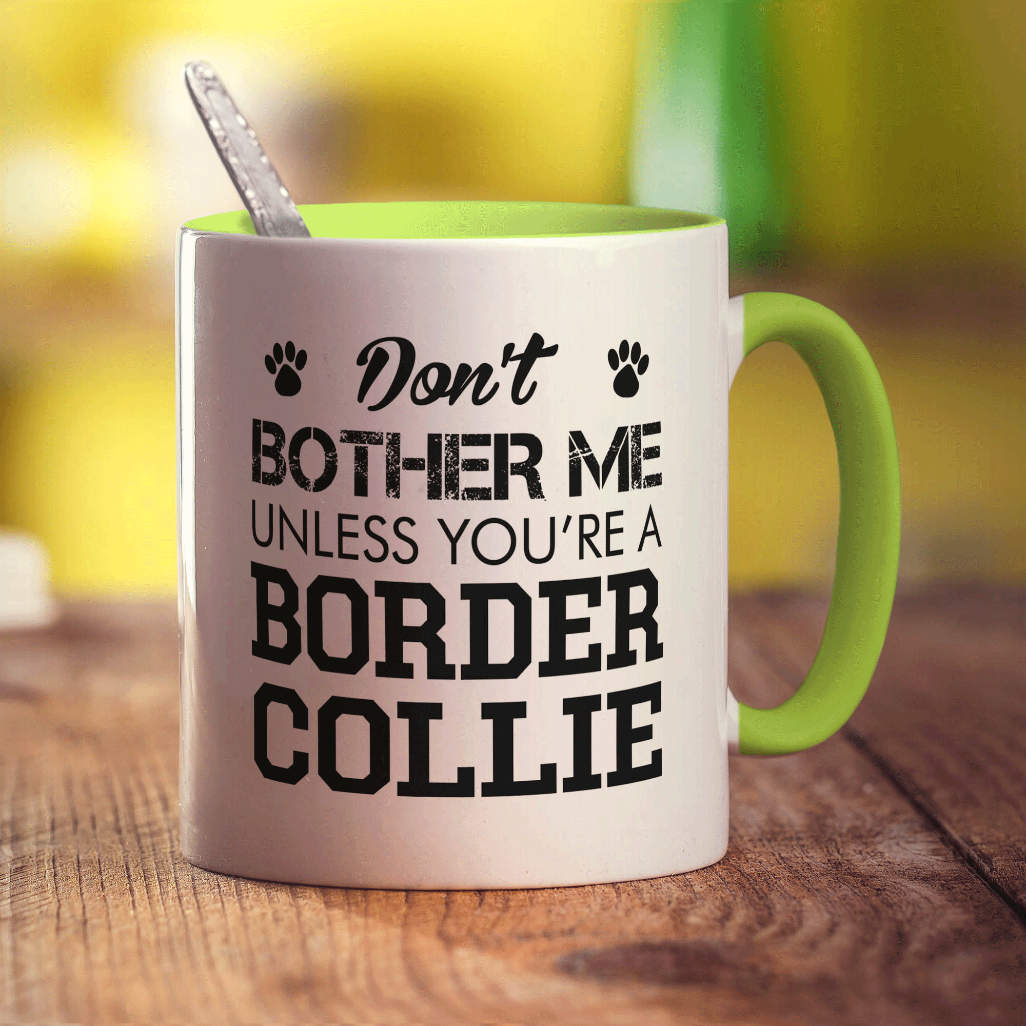 Don't Bother Me Unless You're a Border Collie Mug - Standard 330ml (11oz) / Green