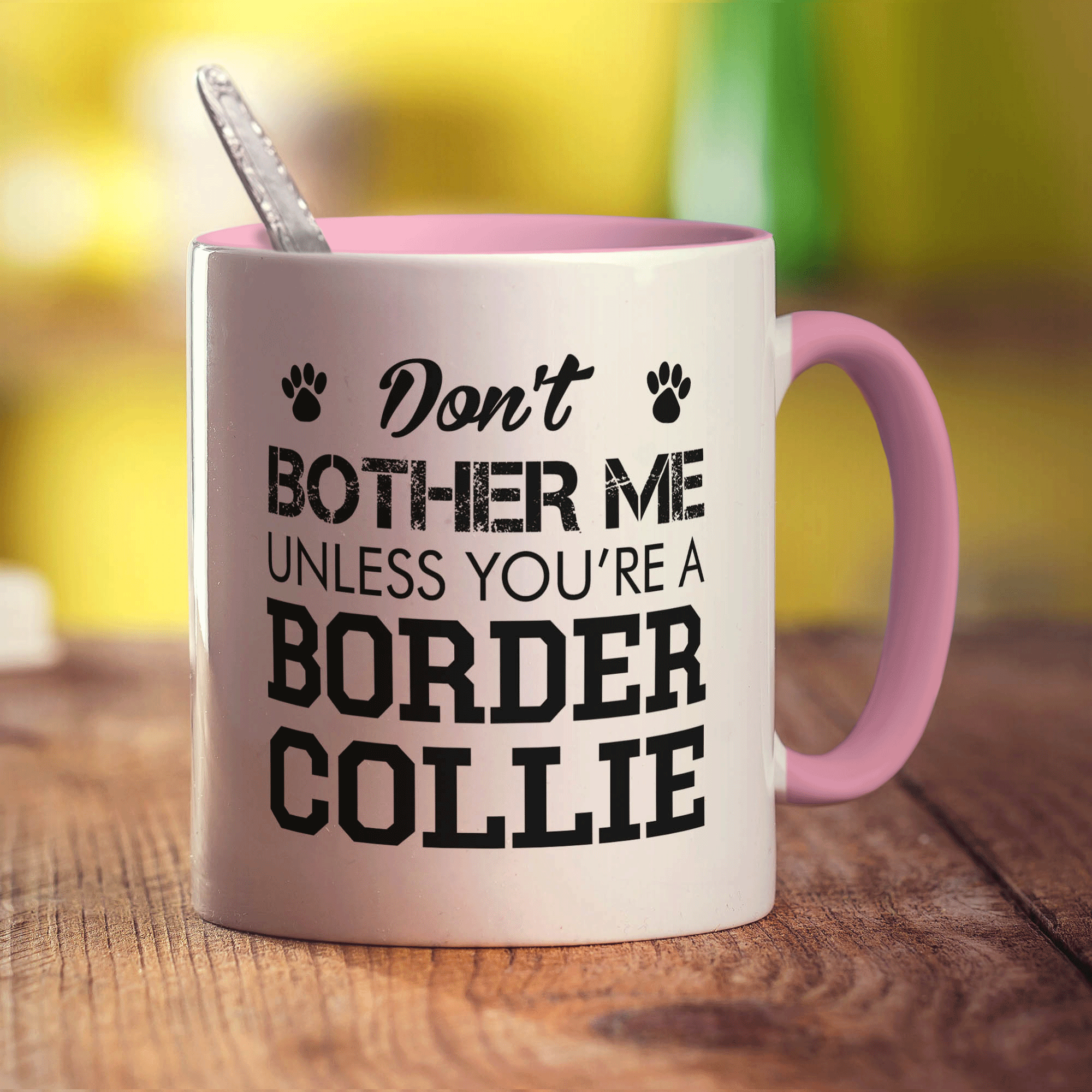 Don't Bother Me Unless You're a Border Collie Mug - Standard 330ml (11oz) / Pink