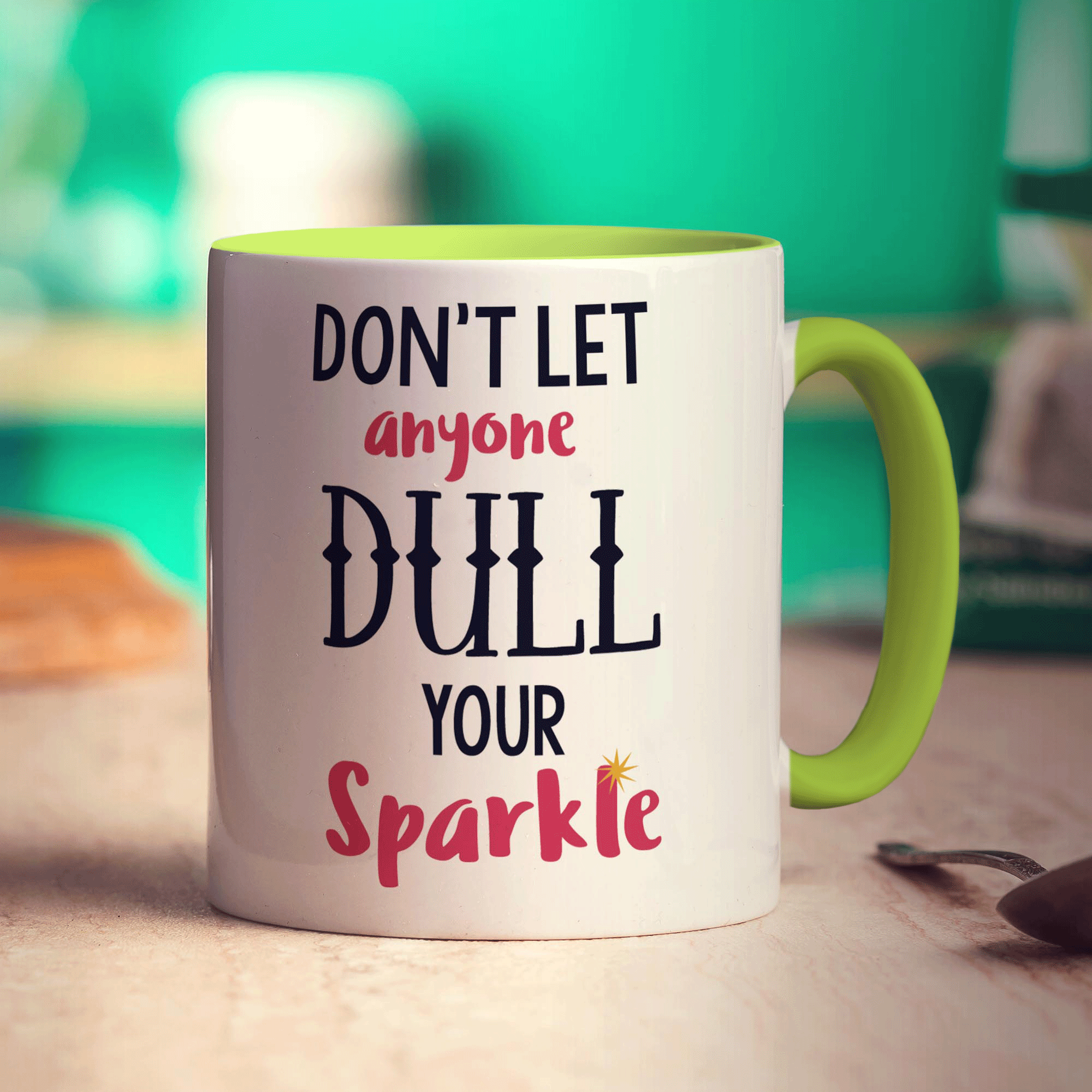 Don't Let Anyone Dull Your Sparkle Mug - Standard 330ml (11oz) / Green