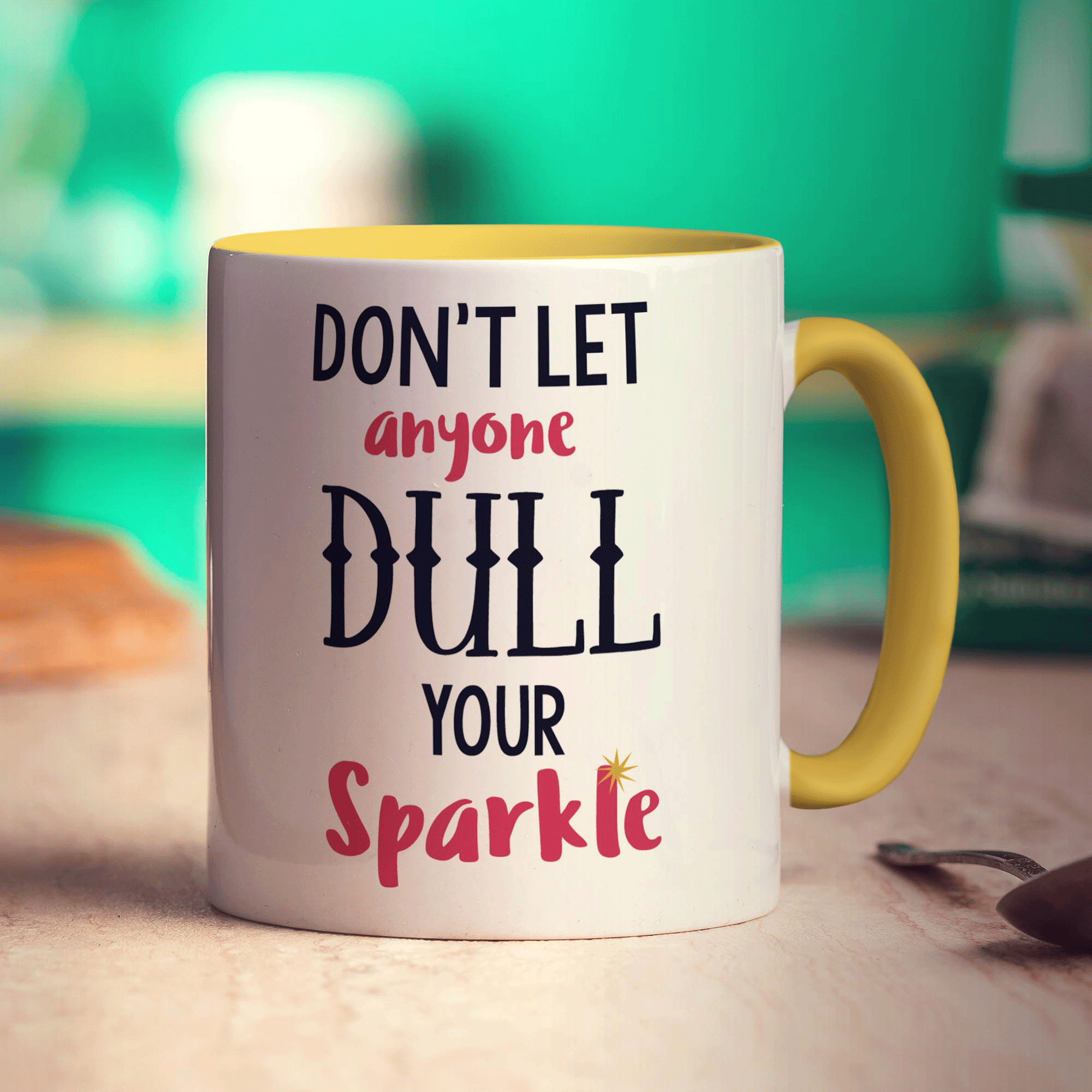Don't Let Anyone Dull Your Sparkle Mug - Standard 330ml (11oz) / Yellow