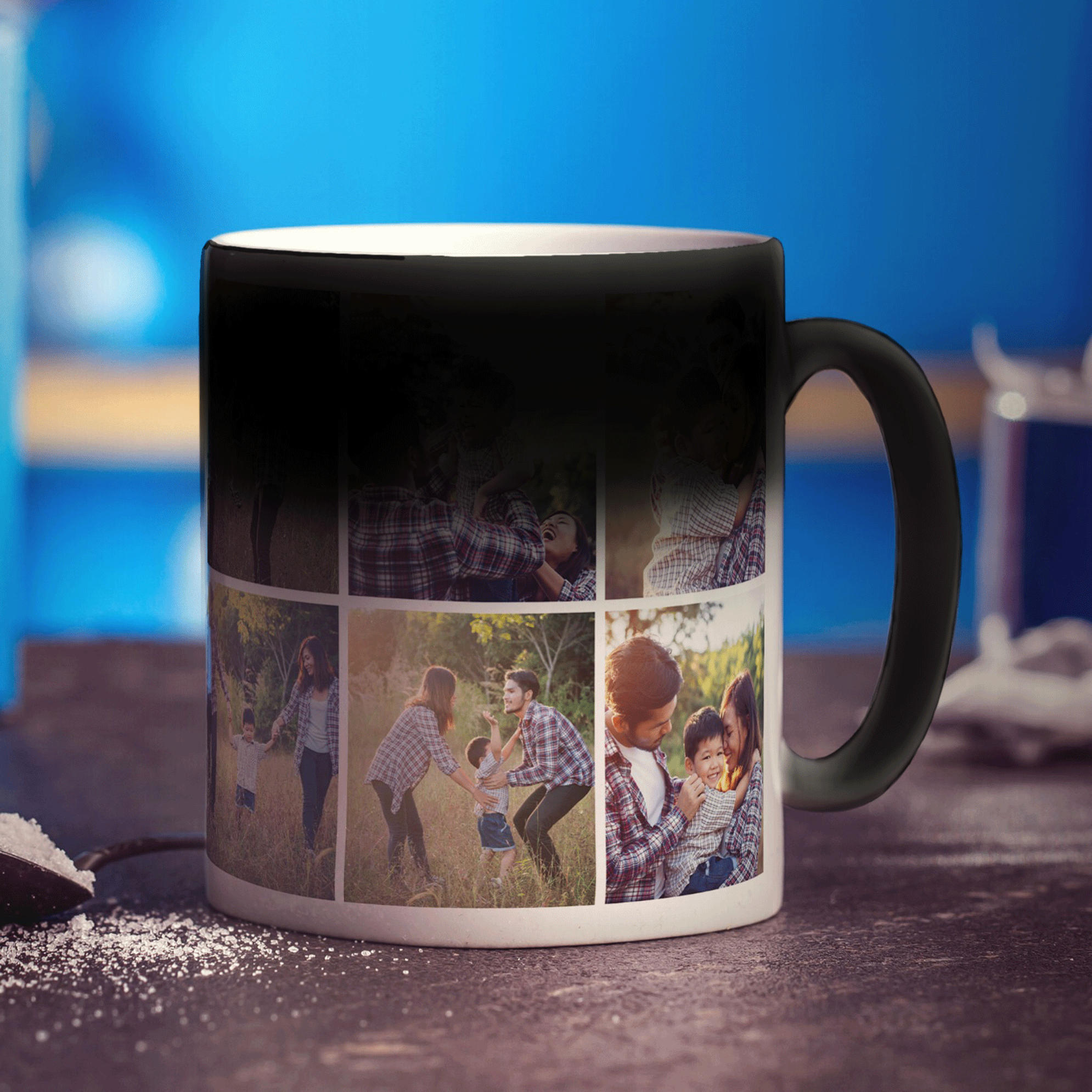 Double Sided 6 Photo Grid Collage Mug
