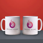 Double Sided Logo Print Mug - Standard 330ml (11oz) / White