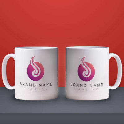 Double Sided Logo Print Mug