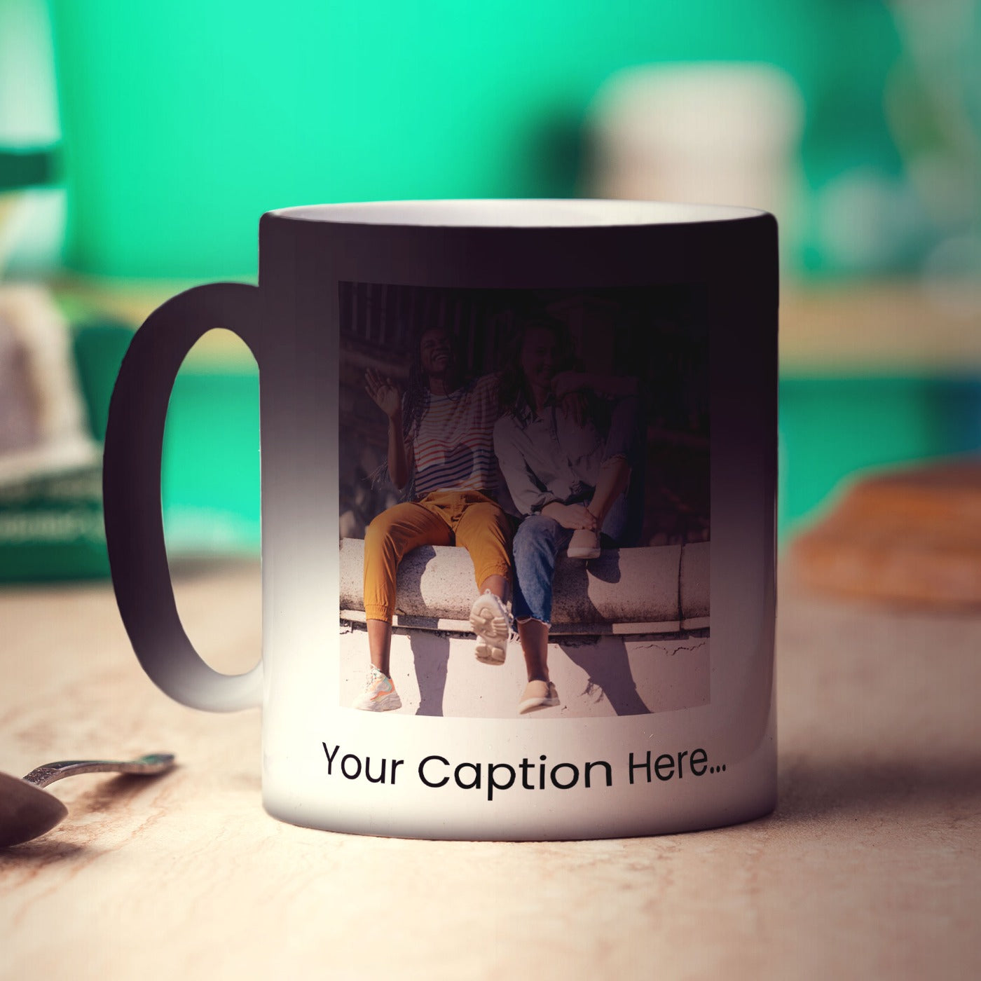 Double Sided Photo and Caption Mug