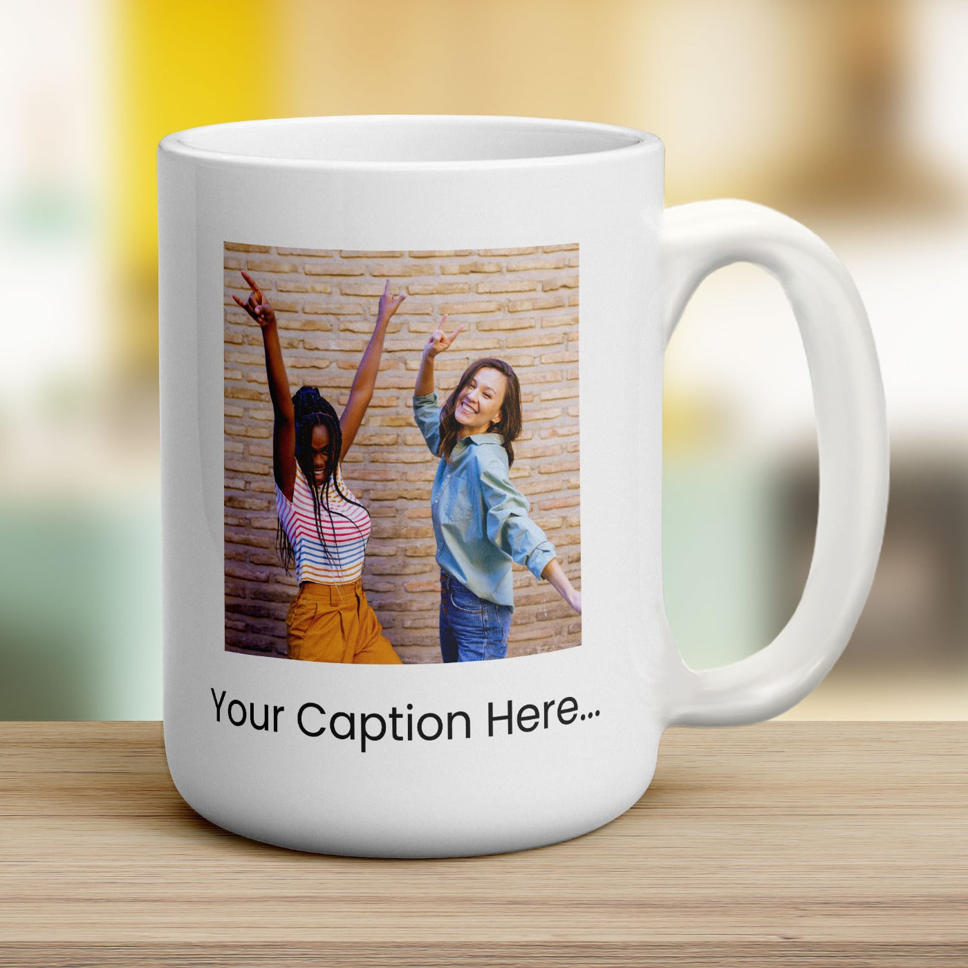 Double Sided Photo and Caption Mug